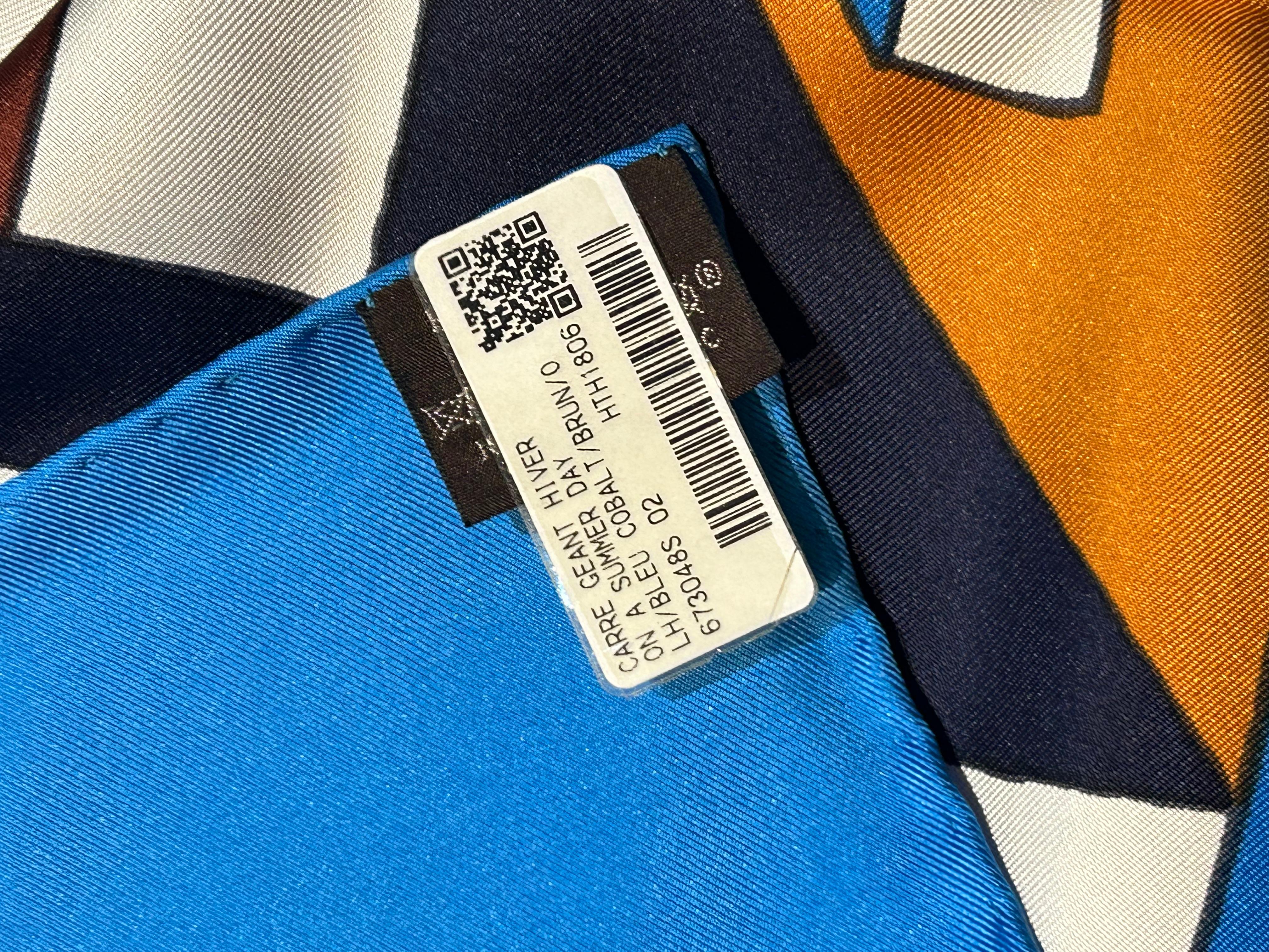 Scialle di seta Hermes On Summer Day 140cm in vendita 2