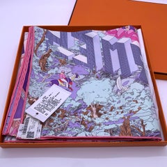 Foulard en soie "On the Beach" d'Hermès 90 par Ugo Bienvenu 90*90