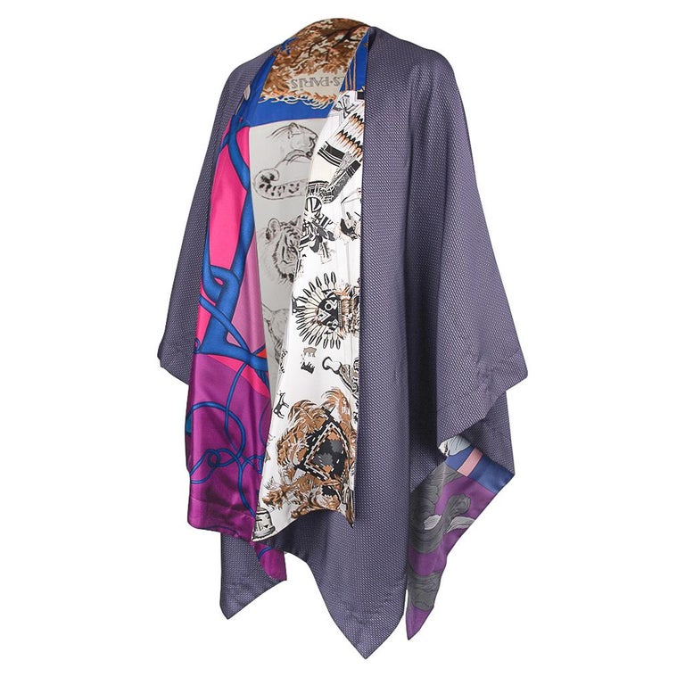 Hermes One of a Kind Cape with Combined Scarf Prints New w/box at ...