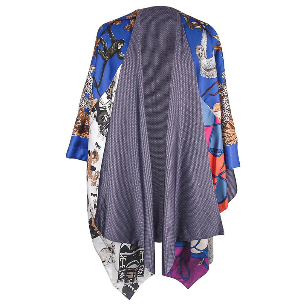 Hermes One of a Kind Cape with Combined Scarf Prints New w/box 