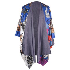 Hermès One of a Kind Cape with Combined Scarf Prints New w/box