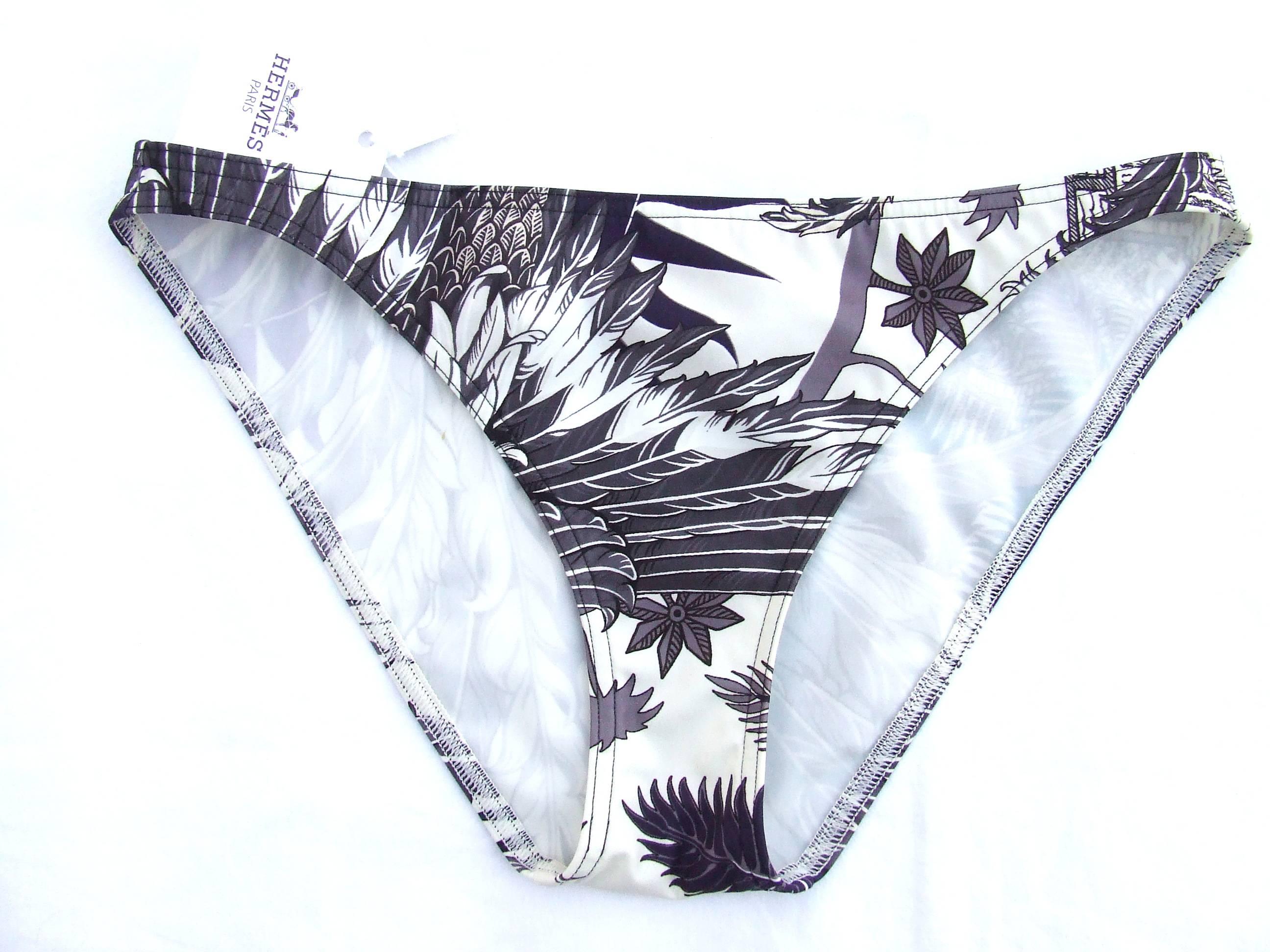 Black Hermès One Piece Swimsuit Bikini Eole Mythiques Phoenix Night Blue Size 38