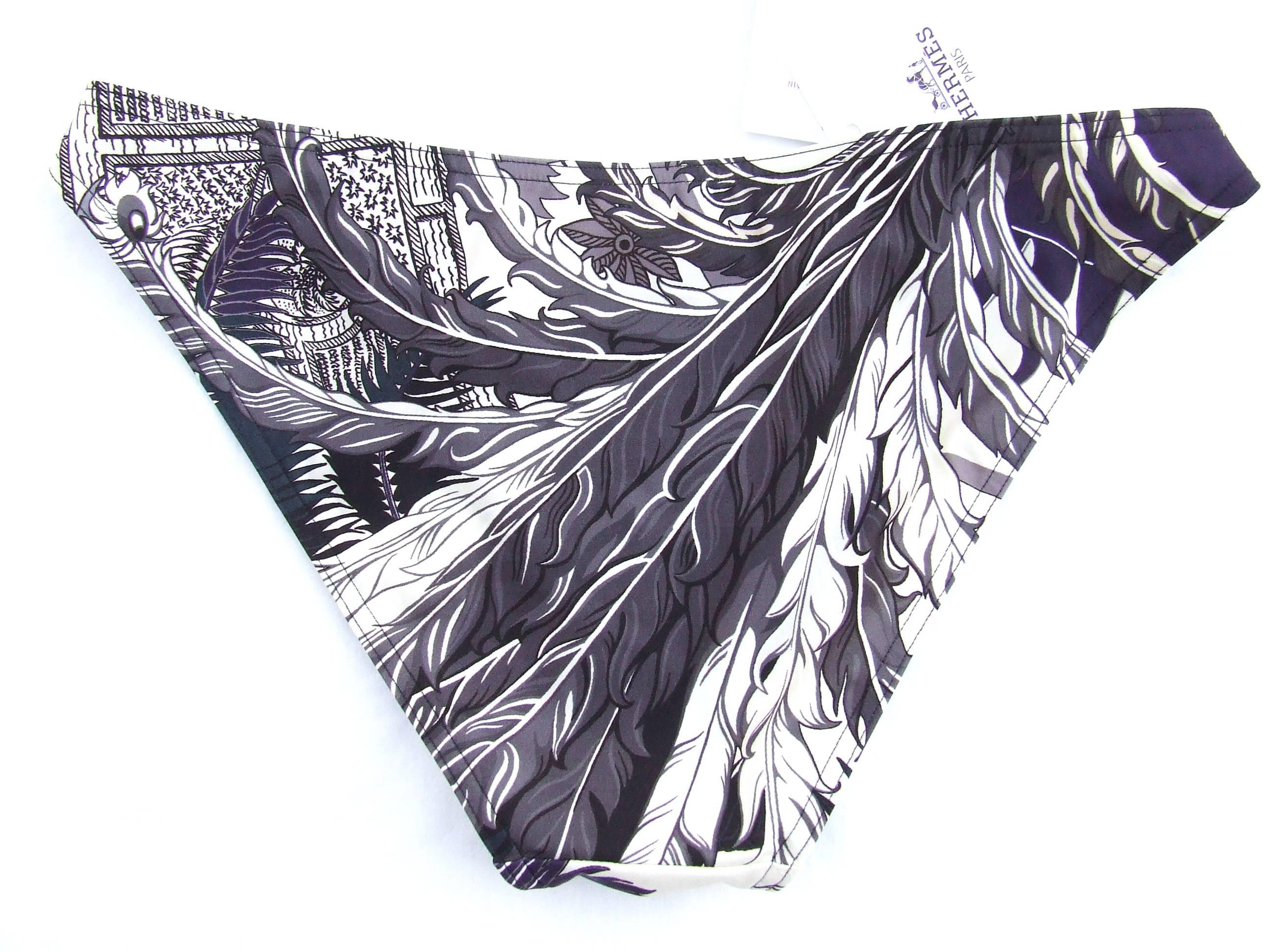 Hermès One Piece Swimsuit Bikini Eole Mythiques Phoenix Night Blue Size 38 1
