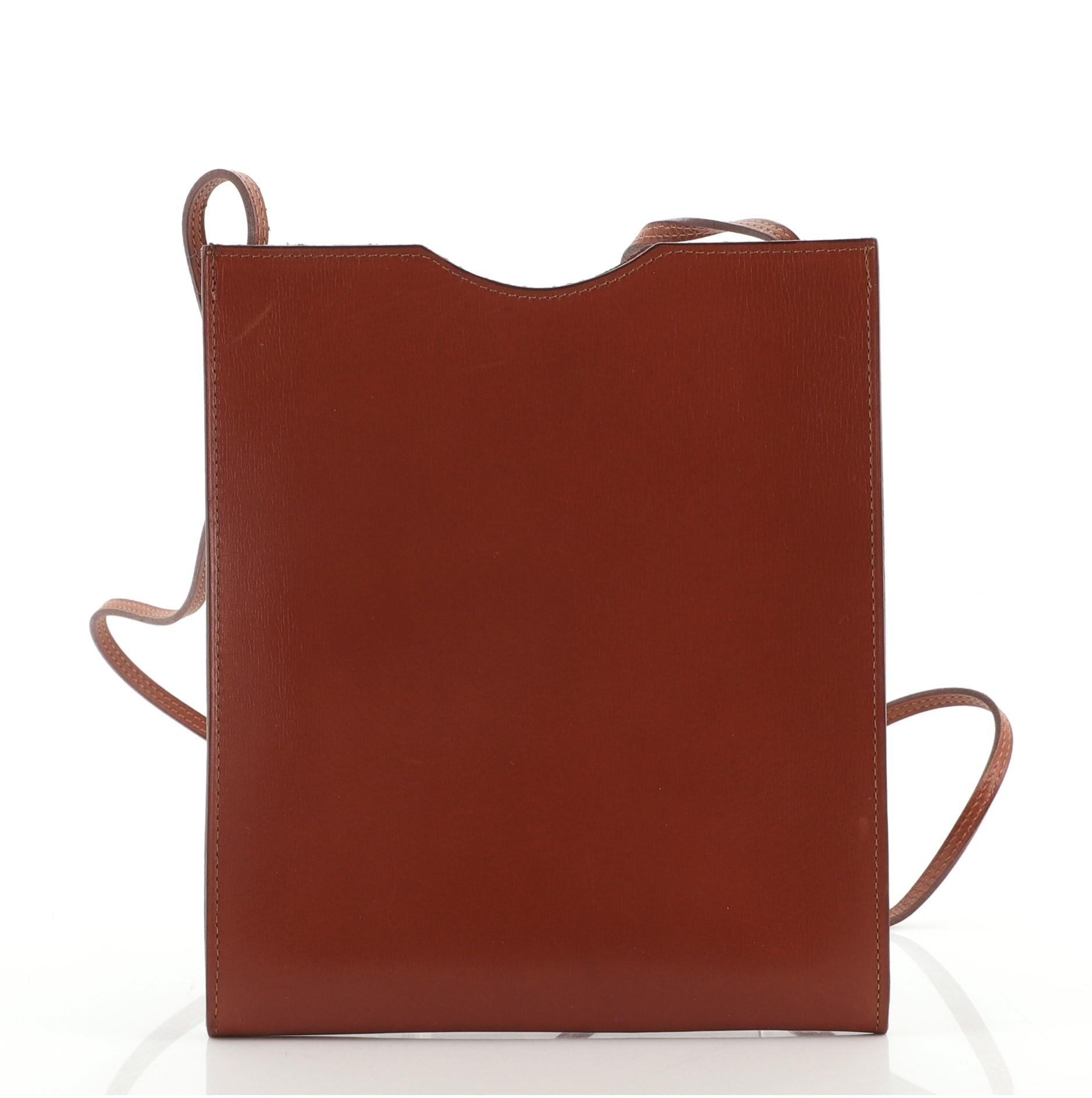 Brown Hermes Onimaitou Handbag Leather