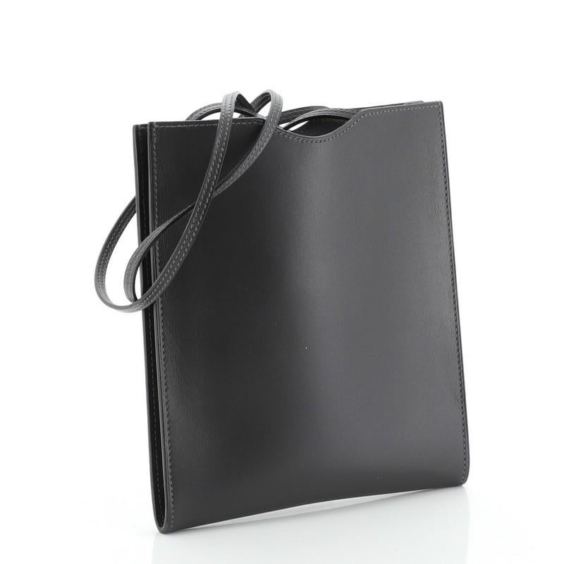 Black Hermes Onimaitou Pochette Box Calf