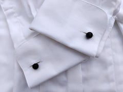 Hermès Onyx Sterling Silver Cufflinks
