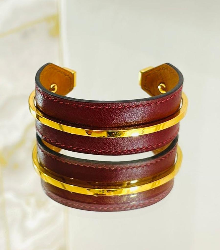 hermes leather cuff
