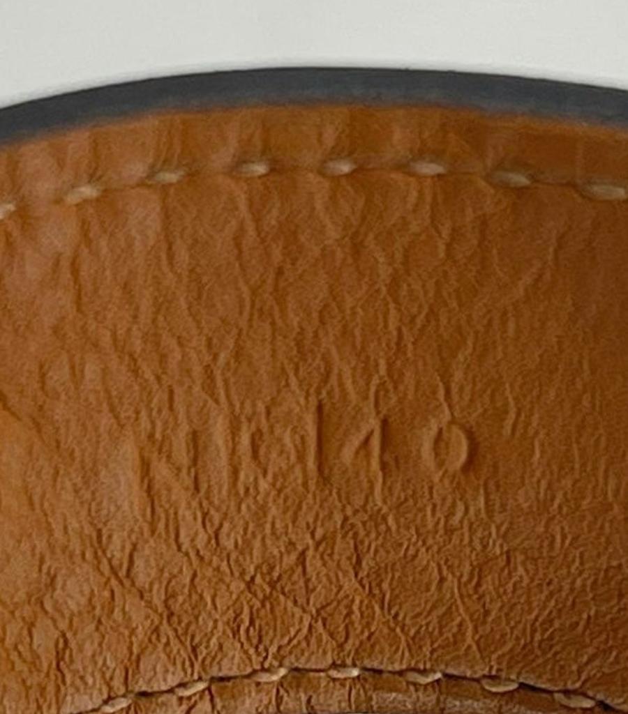 Hermes Open Cuff In Leather & Gold Plate For Sale 2