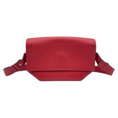 Hermes Opli 24 shoulder bag Leather Red Stmap C 2018