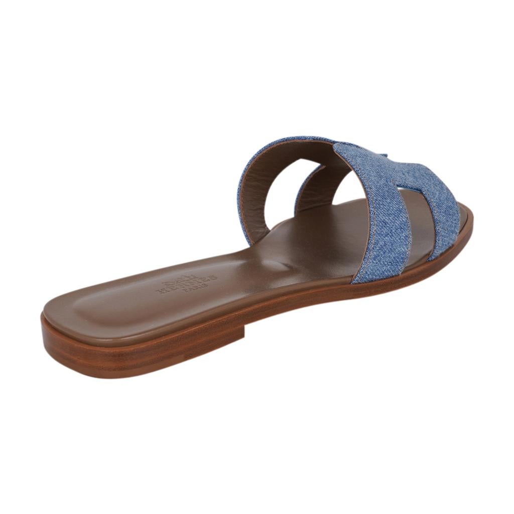 hermes denim sandals
