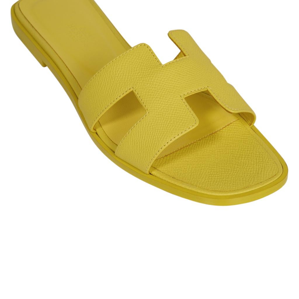 hermes yellow sandals