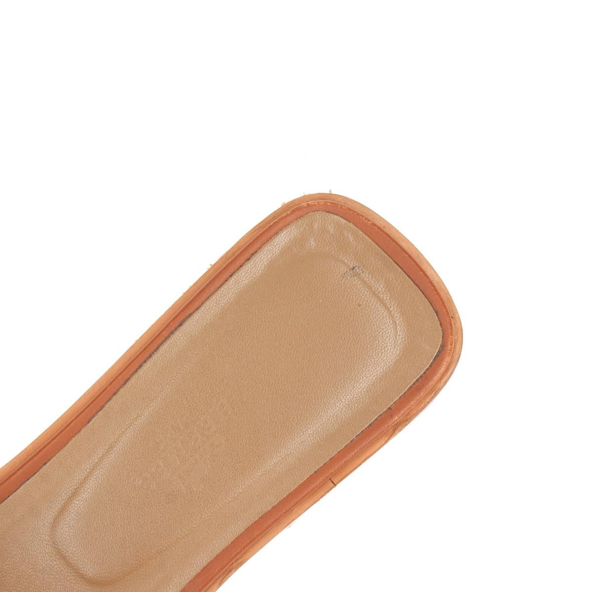 Hermès Oran Leather Sandals Brown 13