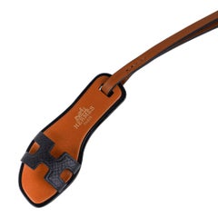 Hermes Oran Nano Bag Charm Black Epsom Leather New w/ Box