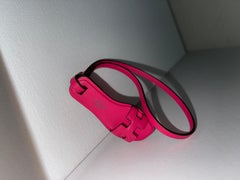 Hermes Oran Nano Sandal Shoe Charm Rose Mexico Epsom New PM