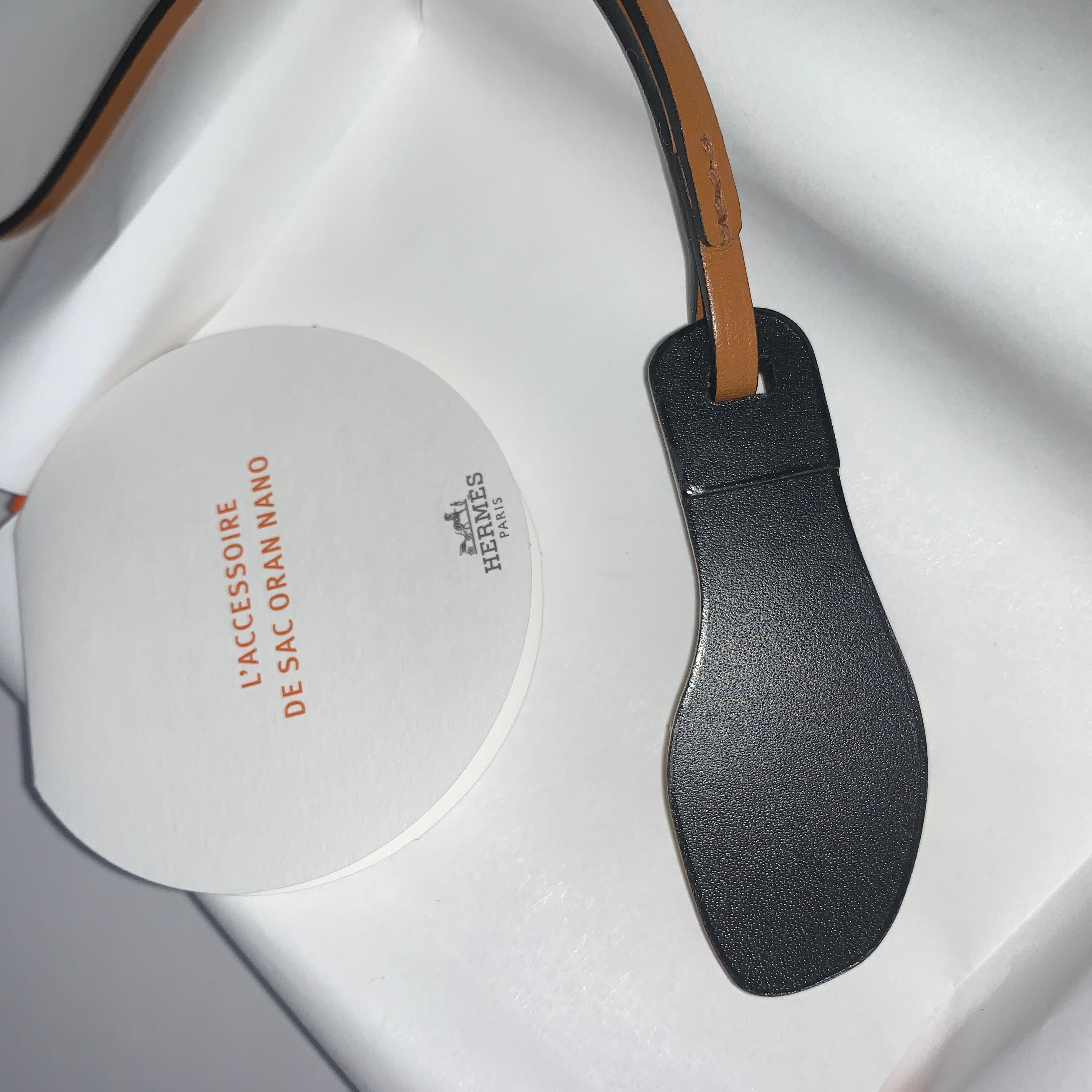 Hermes Oran Nano Sandal Shoe Charm Rose Mexico Epsom New PM For Sale 1