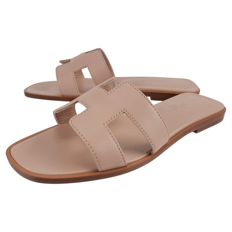 Hermes Rhinestone Oran Sandals - Size 35