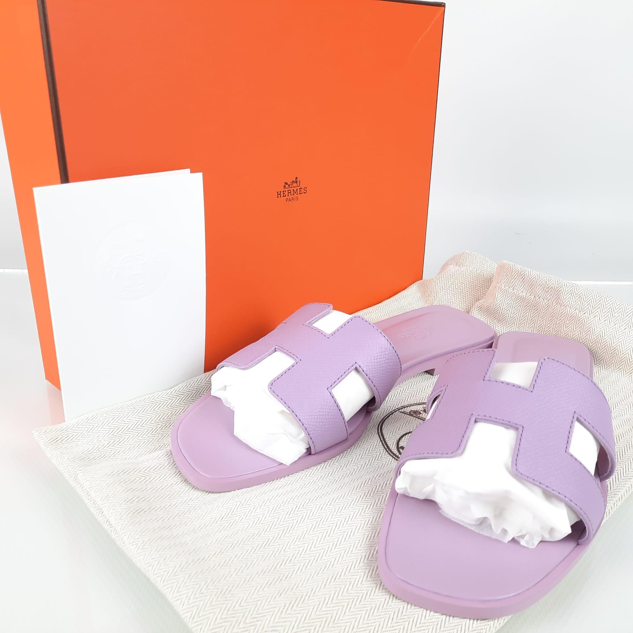 Hermes Violet Améthyste Oran sandal Size 37 1