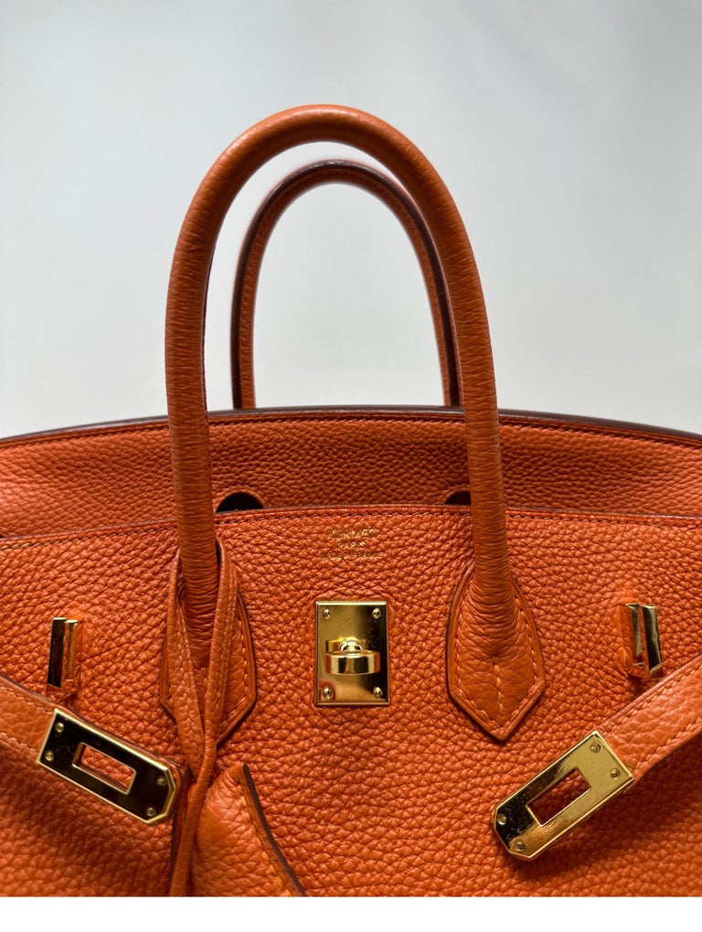 Hermes Orange Birkin 25 Bag For Sale at 1stDibs