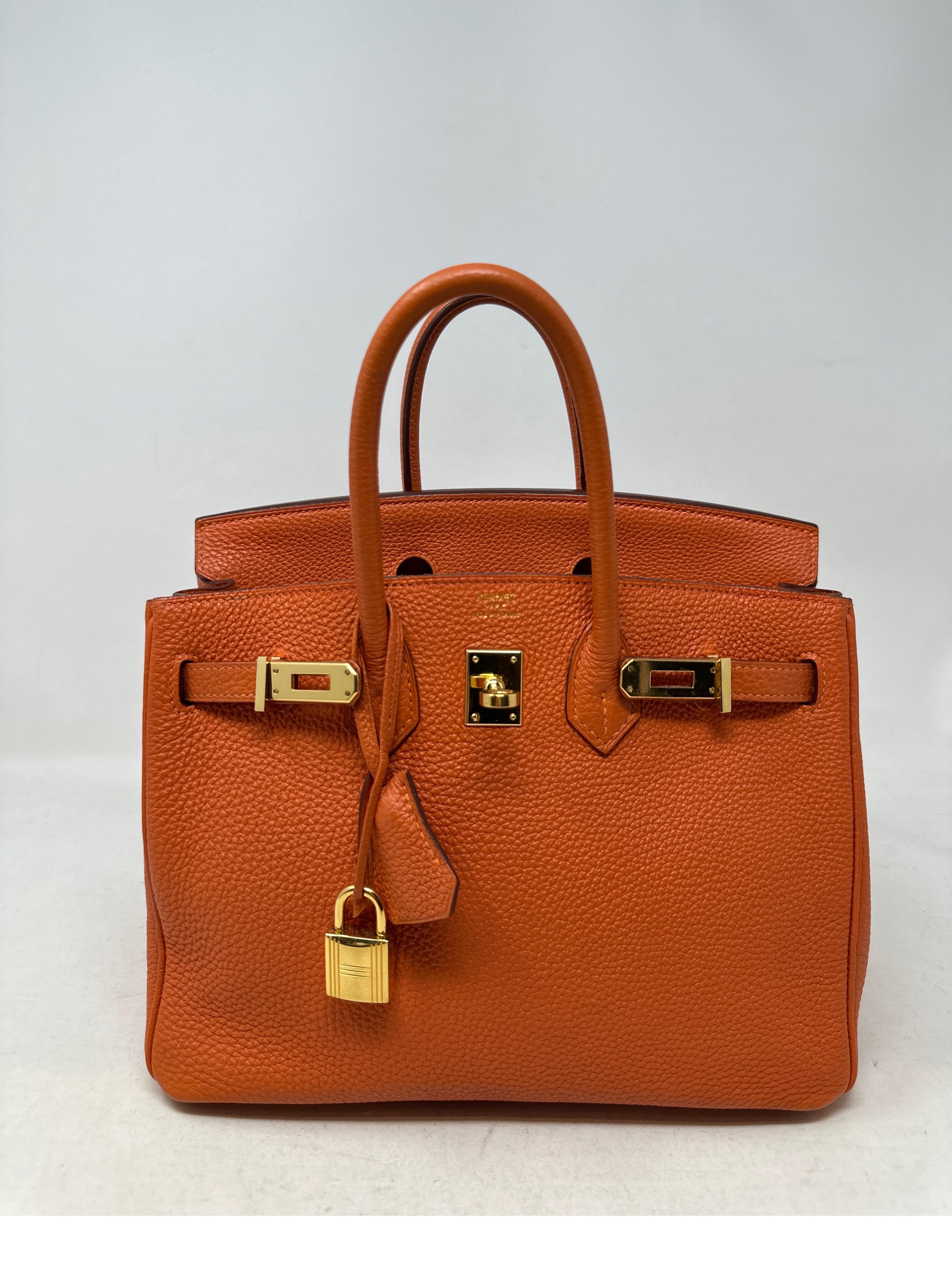 Hermes Orange Birkin 25 Bag  12