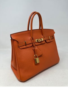 Hermes Orange Birkin 25 Bag
