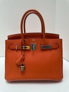 Hermes Orange Birkin 30 Bag