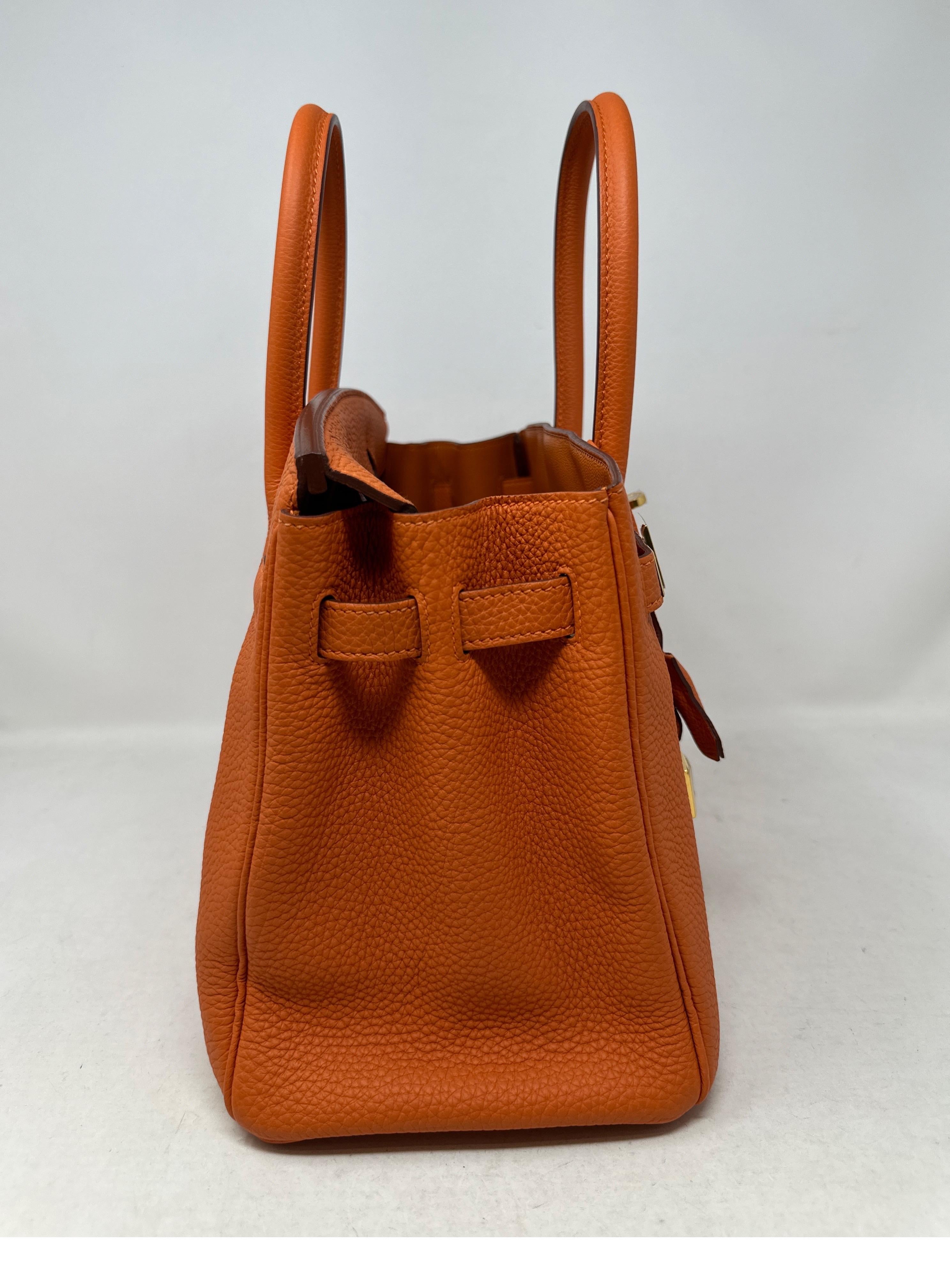 Women's or Men's Hermes Orange Birkin 30 Bag  For Sale