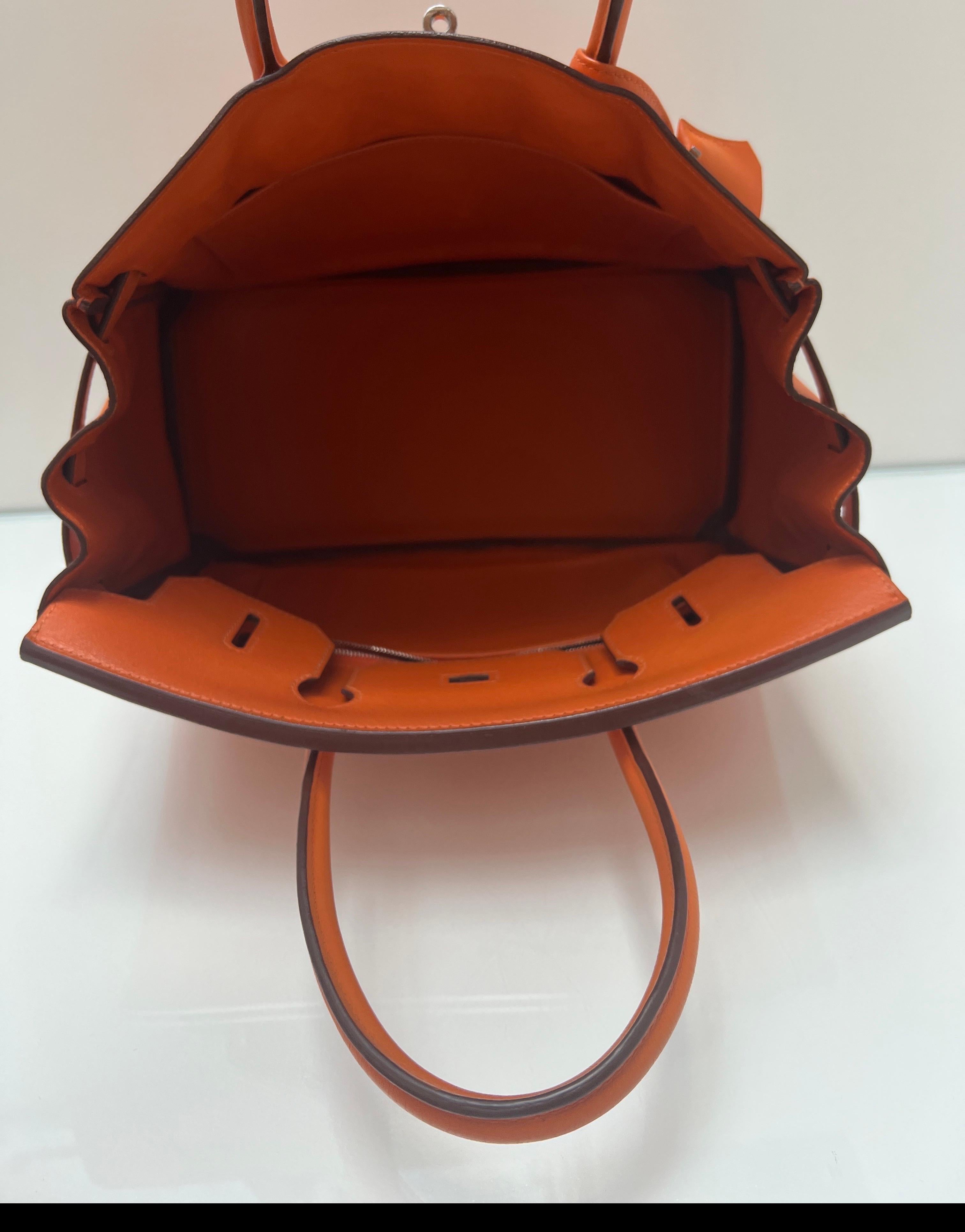 Borsa Birkin 30 arancione di Hermes In condizioni buone in vendita a Athens, GA