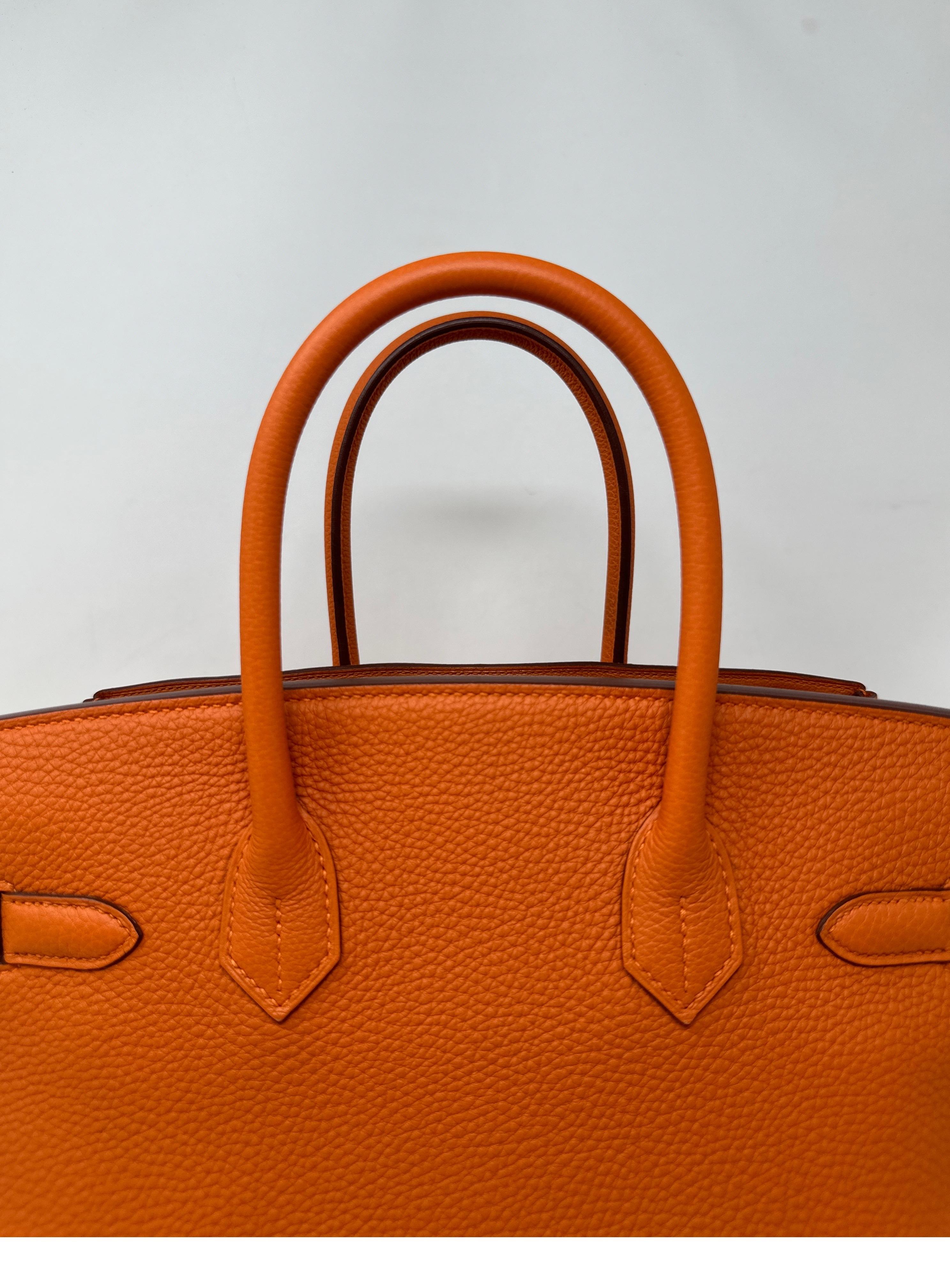 Hermès - Sac Birkin 30 orange  en vente 2