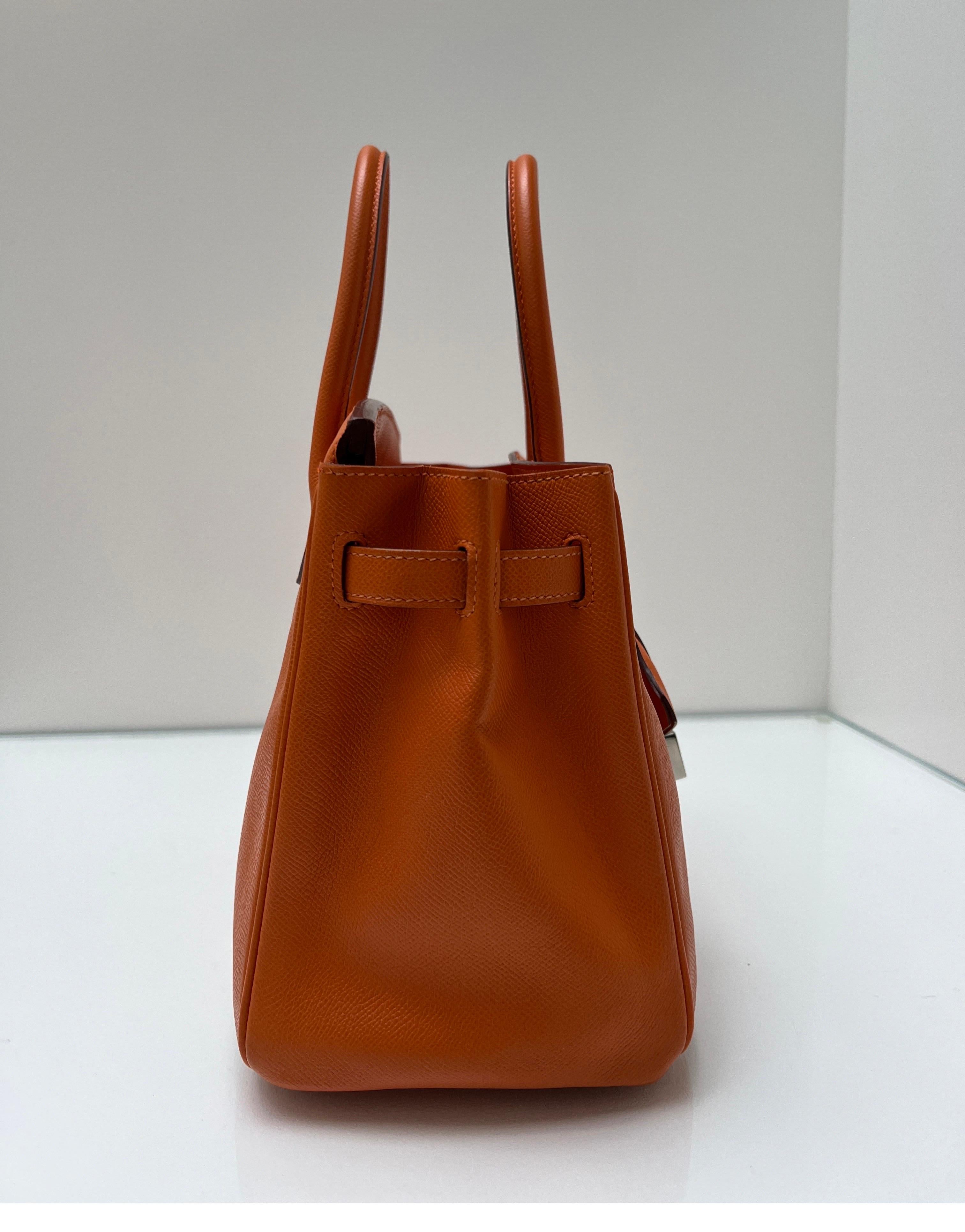 Hermes Orange Birkin 30 Bag 3