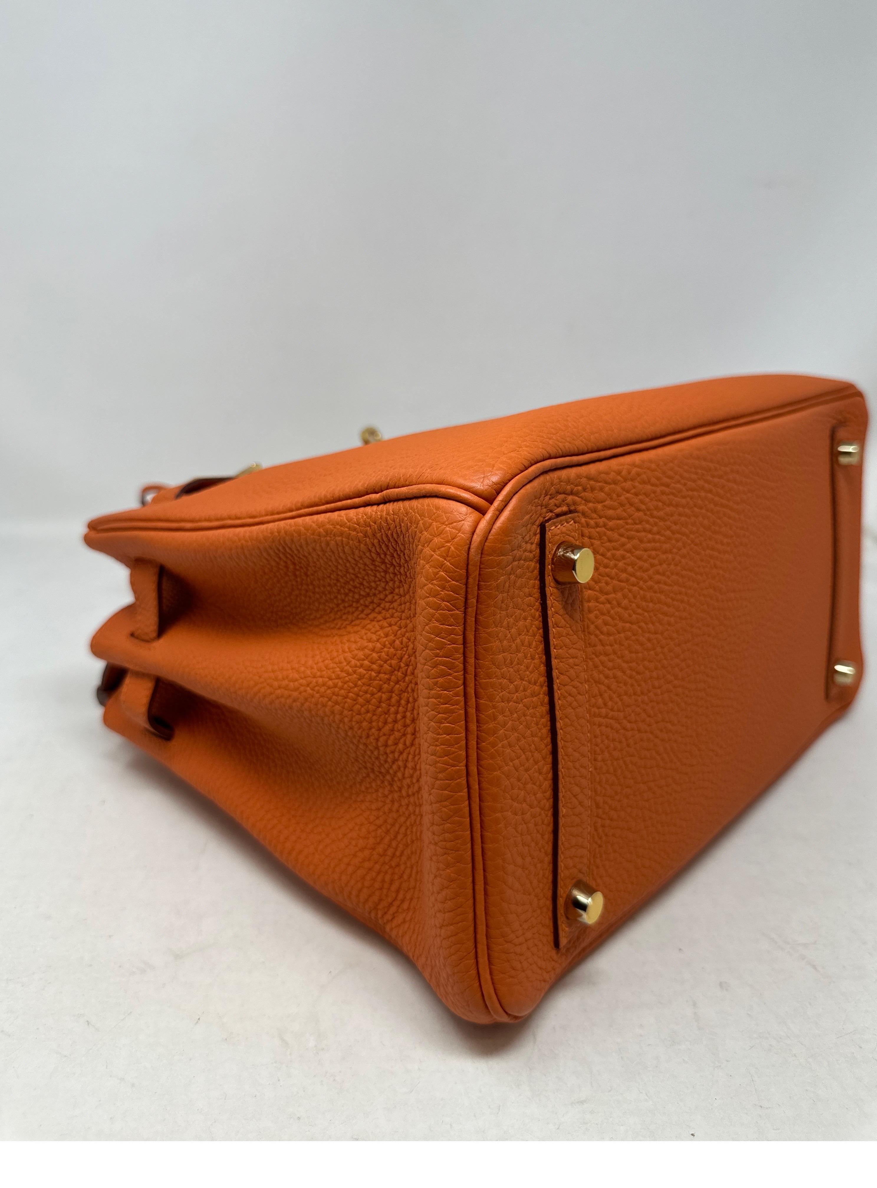 Hermes Orange Birkin 30 Bag  For Sale 4