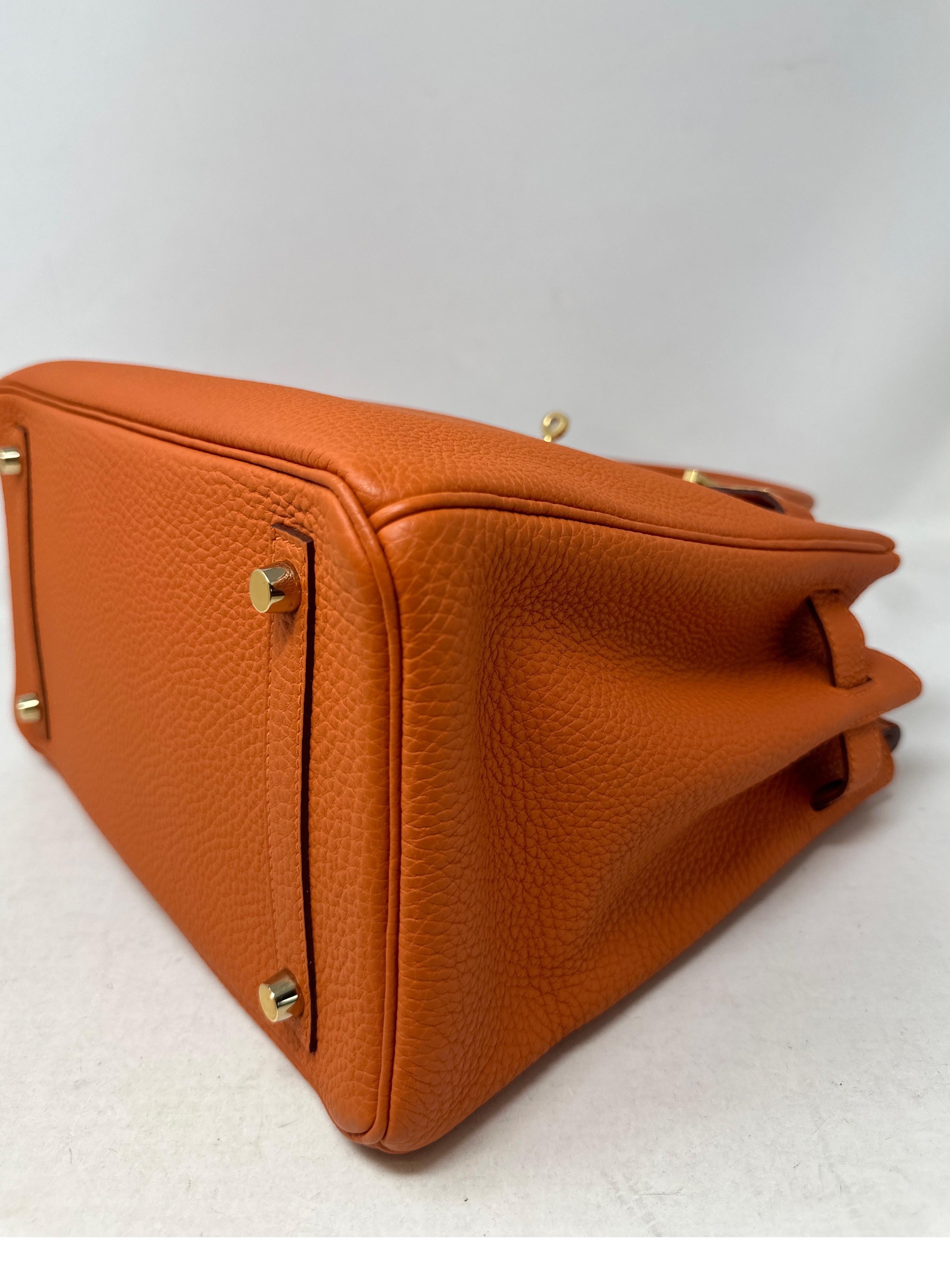 Hermes Orange Birkin 30 Bag  For Sale 5