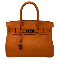 Hermes Orange Birkin 30 Bag