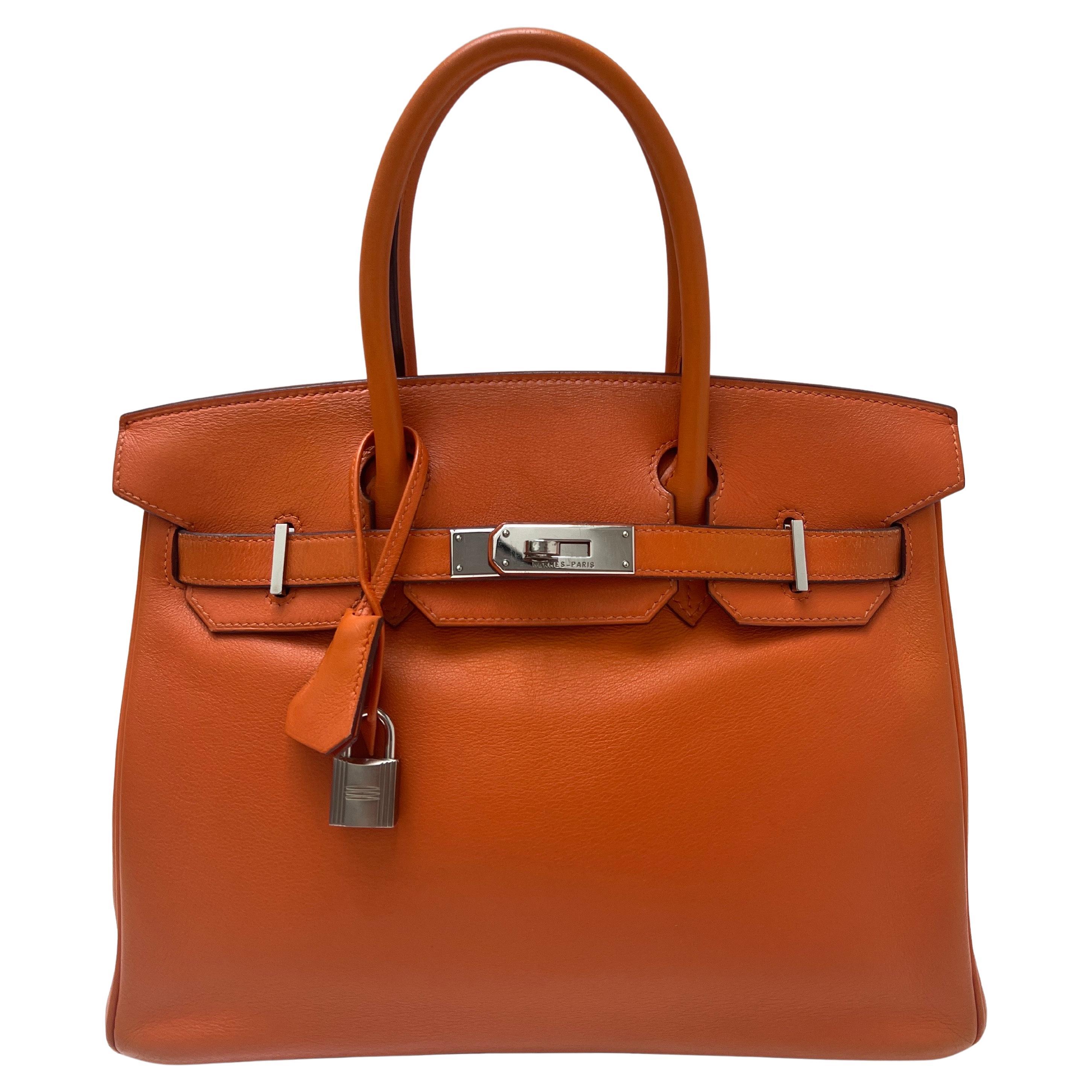 Bolso Hermes Birkin 30 naranja