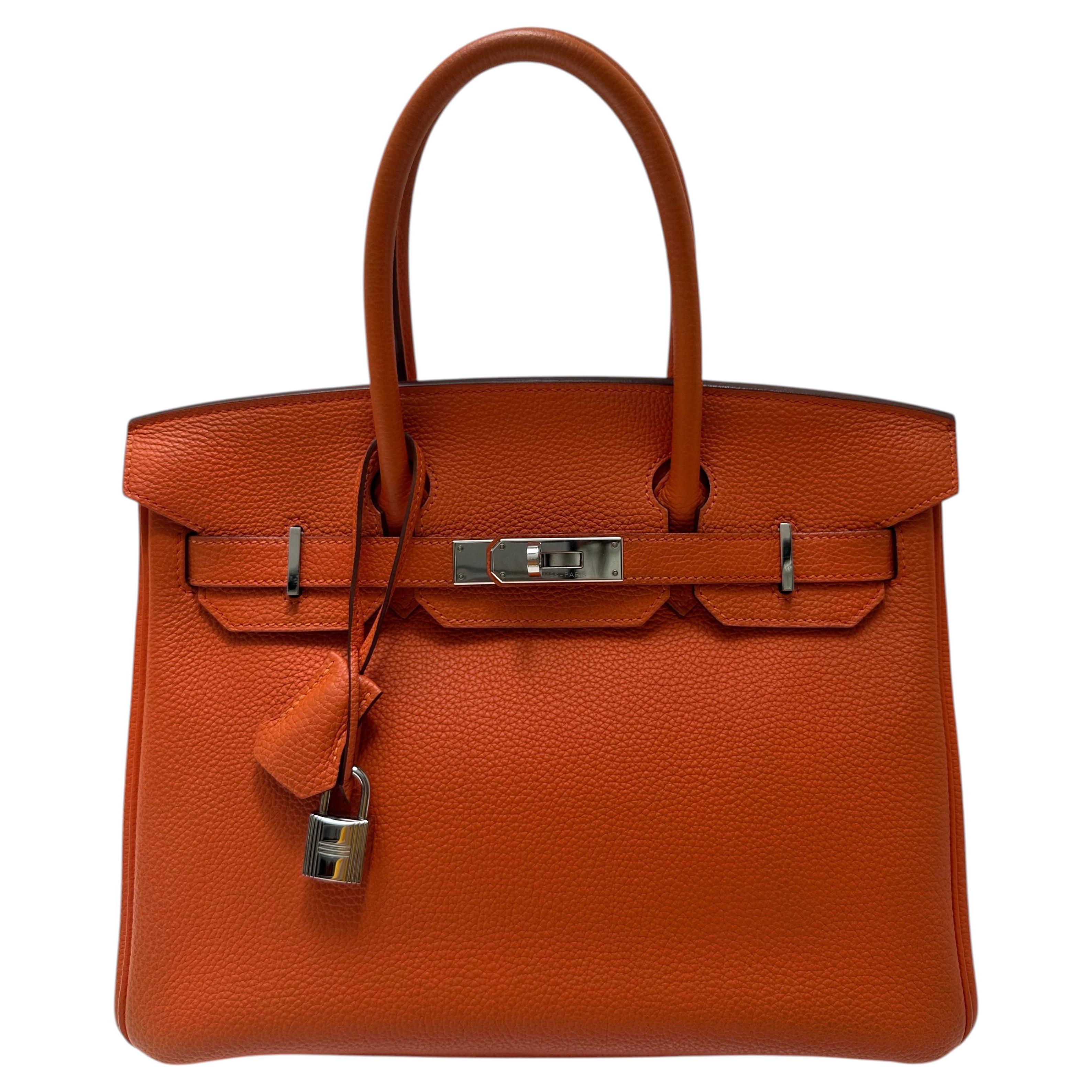 Hermès - Sac Birkin 30 orange en vente