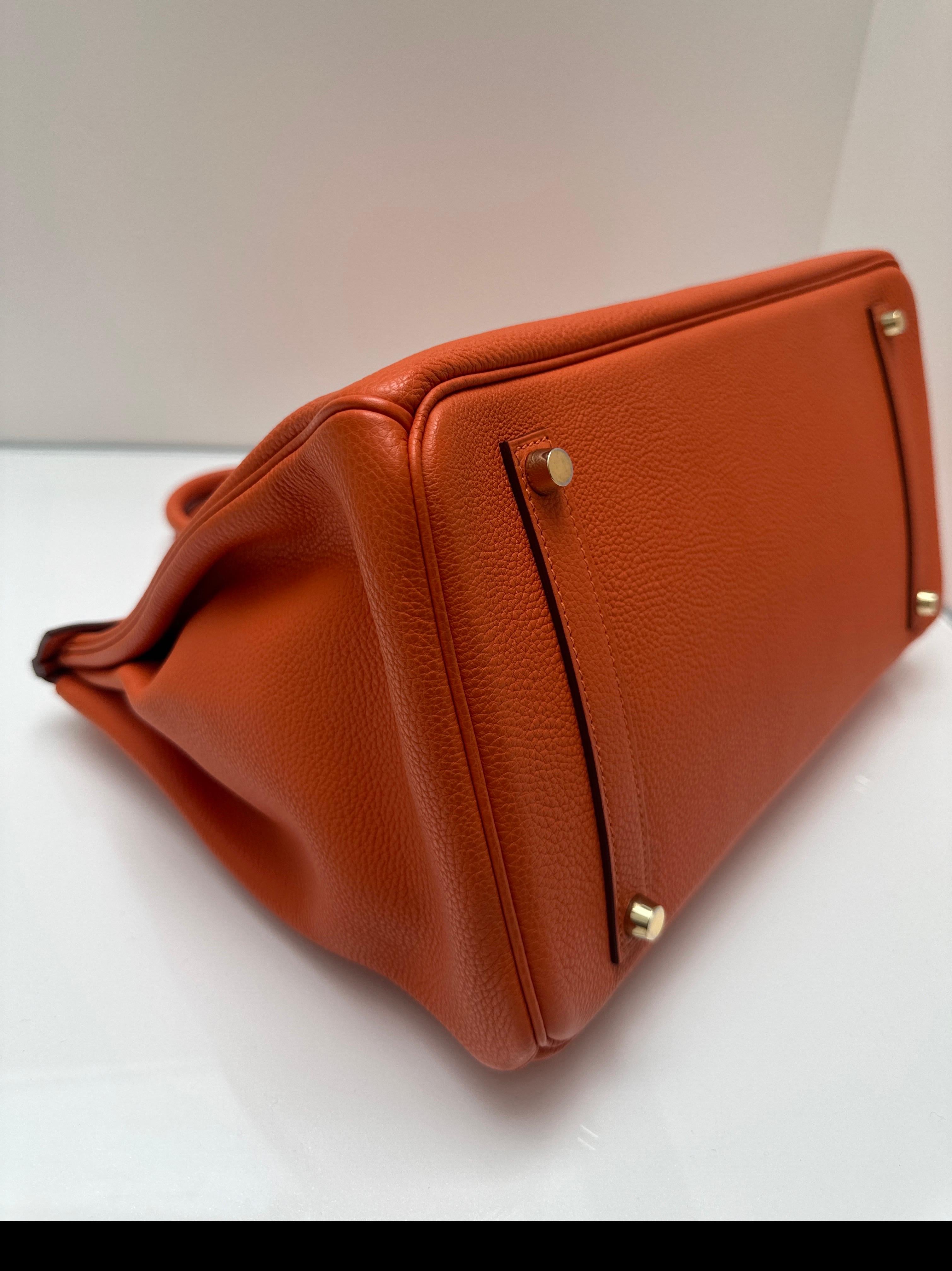Bolso Hermes Birkin 35 naranja en venta 5