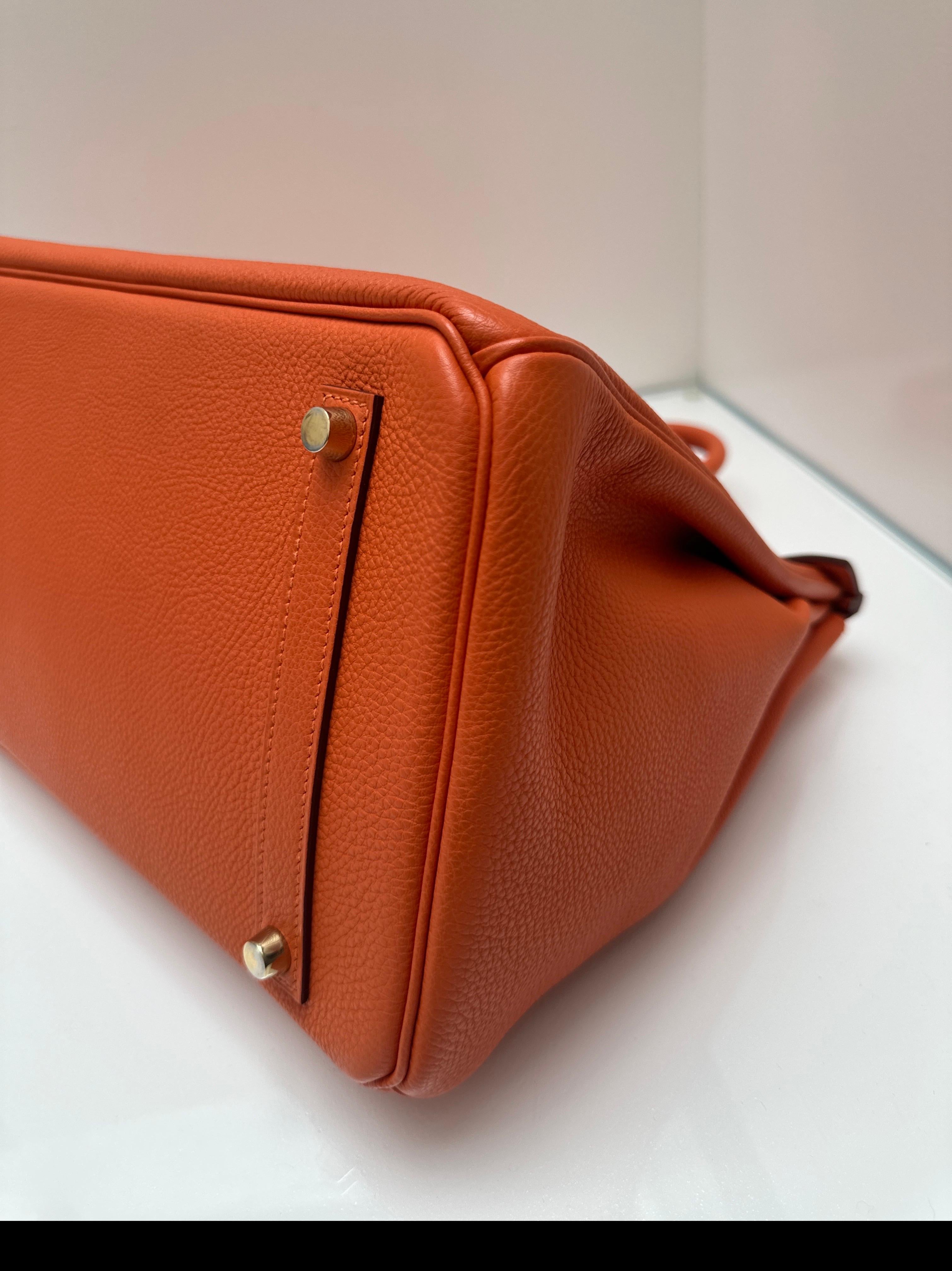 Bolso Hermes Birkin 35 naranja en venta 6