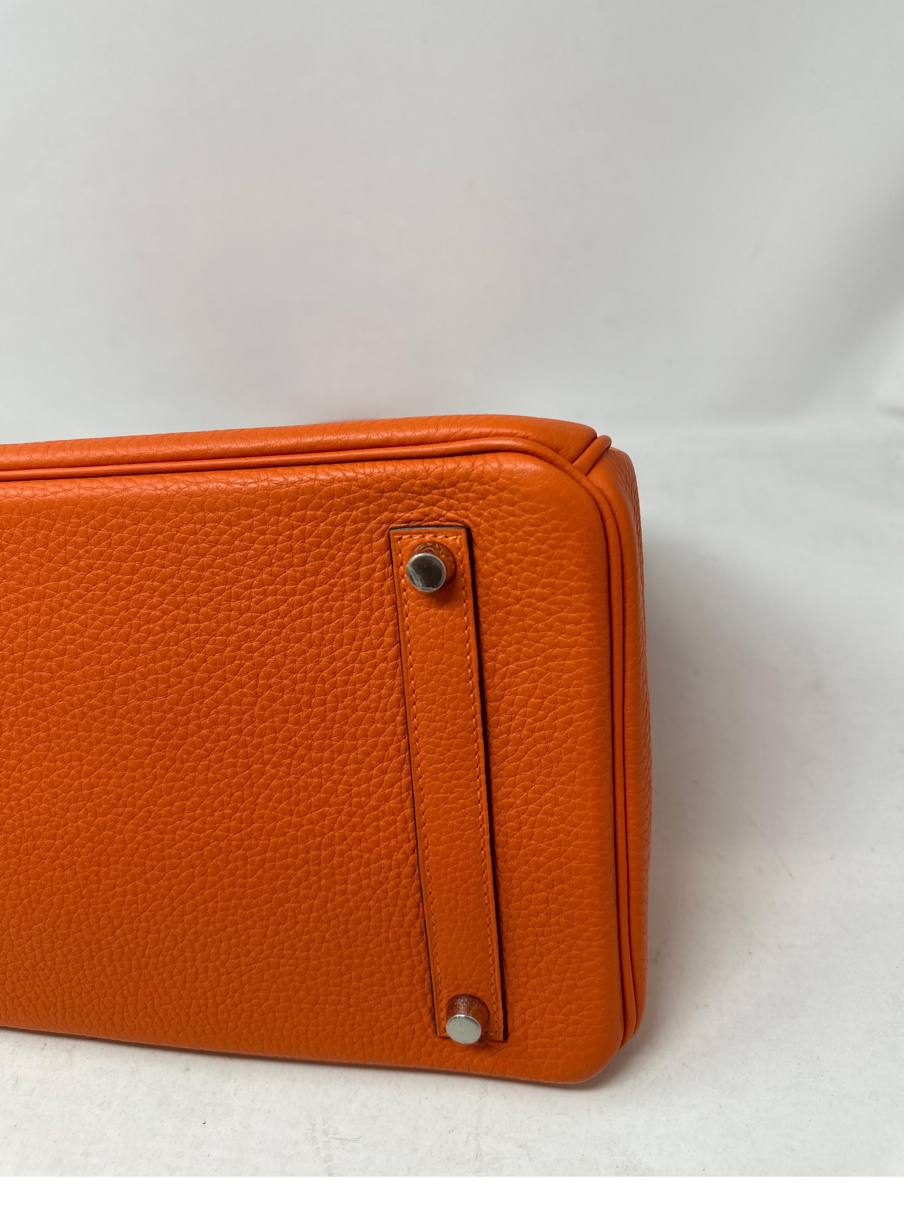 Hermes Orange Birkin 35 Bag  For Sale 9