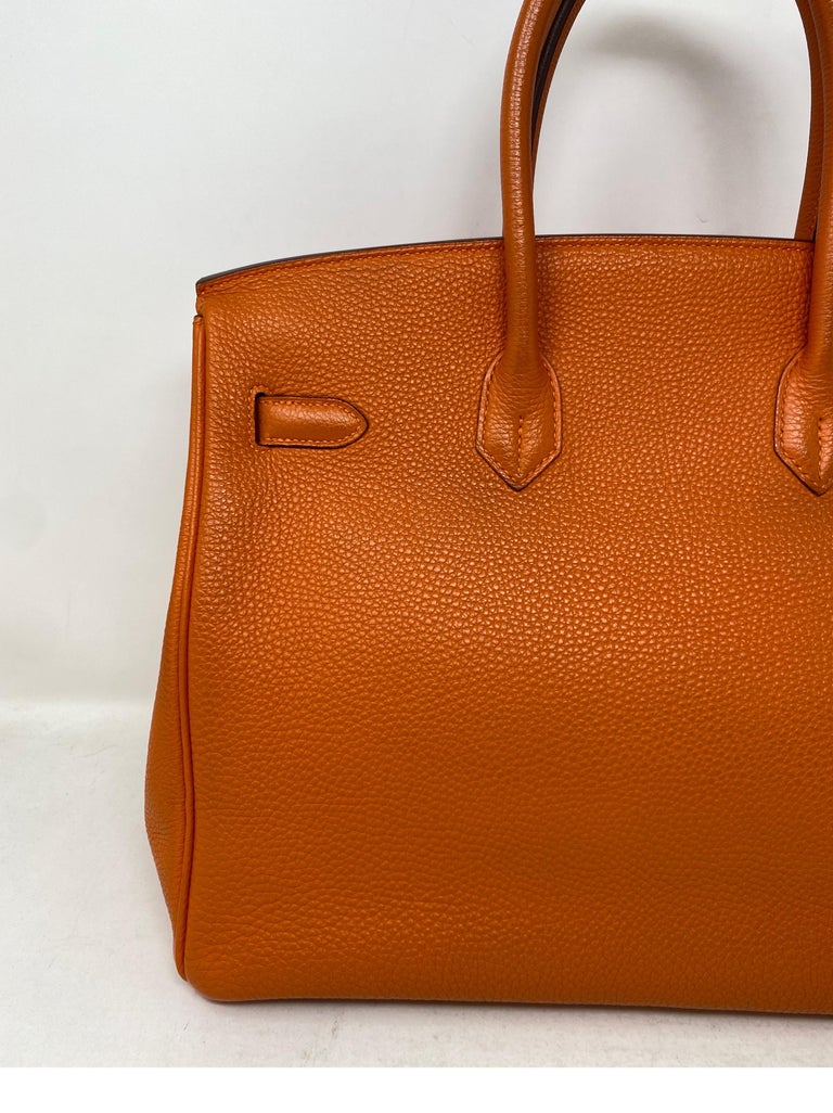 Hermes Orange Birkin 35 Bag at 1stDibs