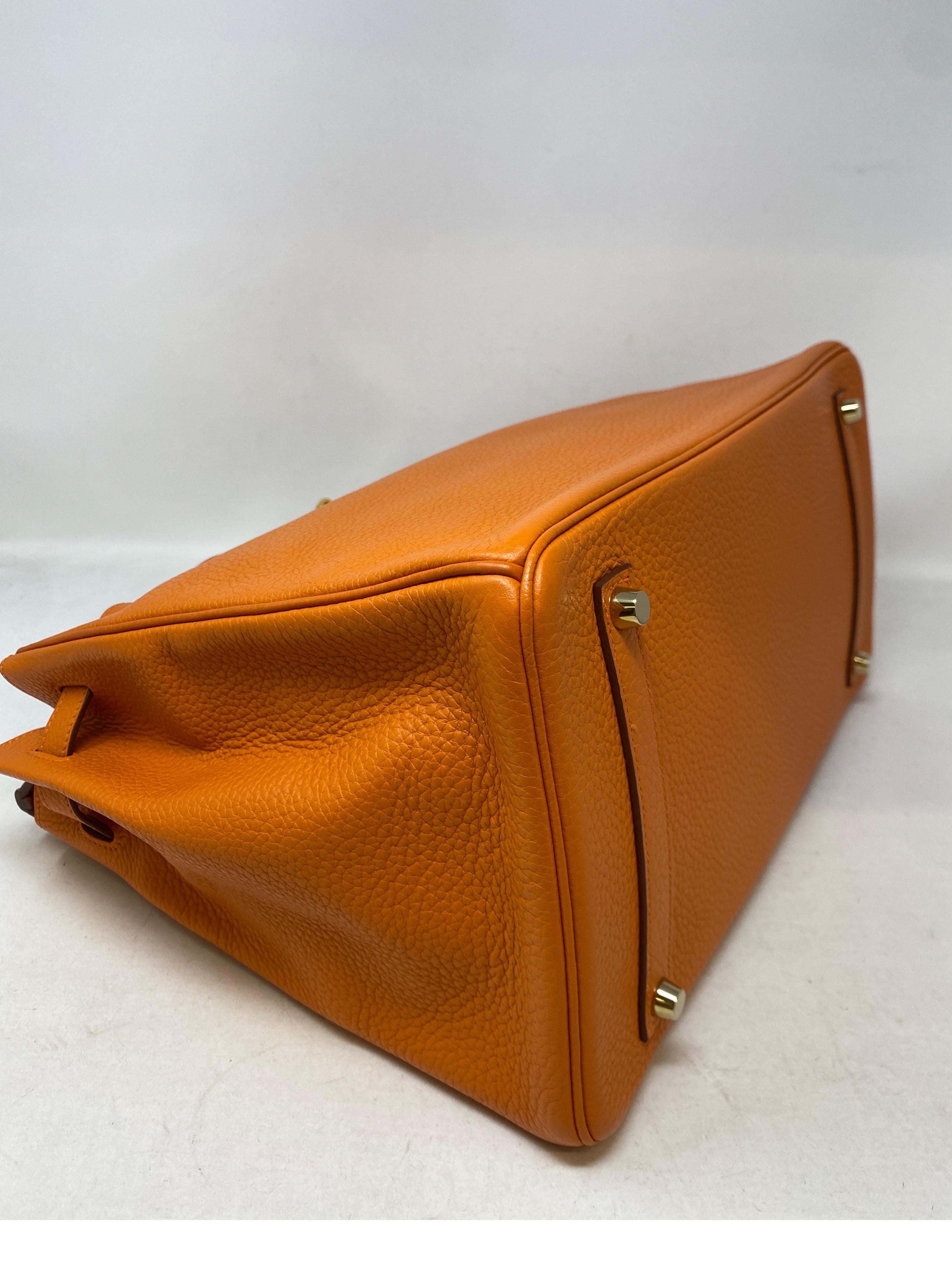 Hermes Orange Birkin 35 Bag  11