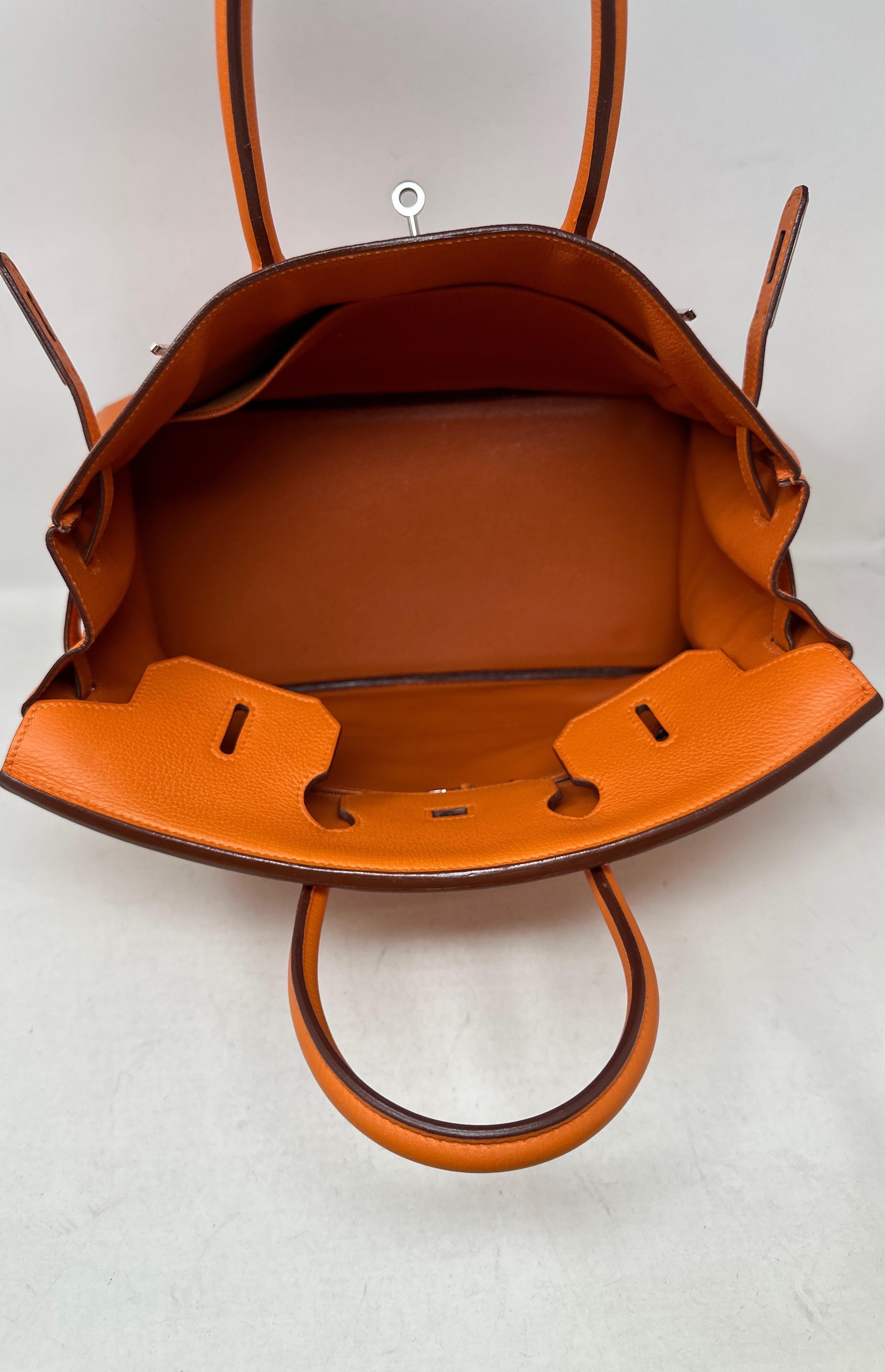 Hermes Orange Birkin 35 Bag  12