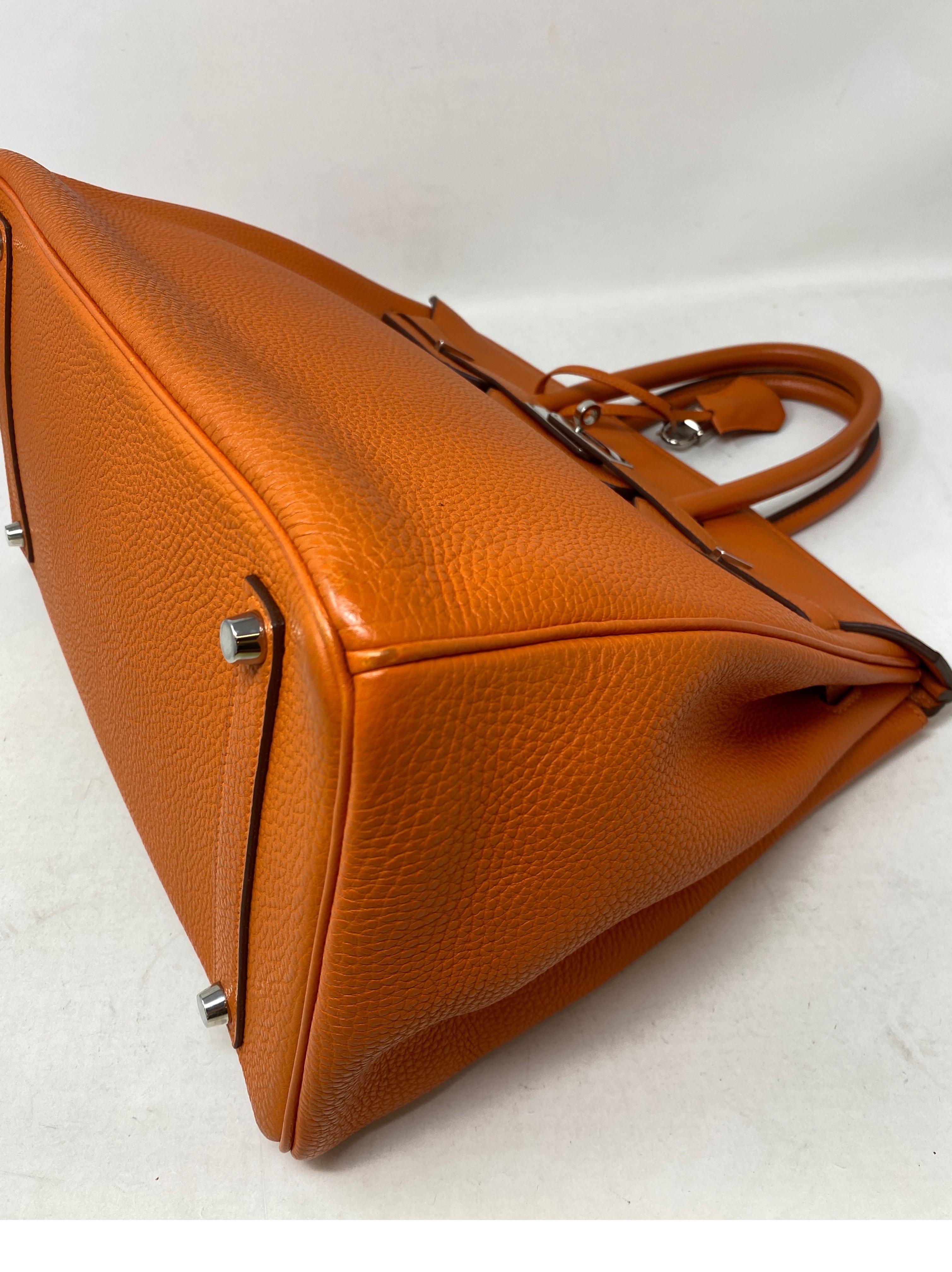 Hermes Orange Birkin 35 Bag  13