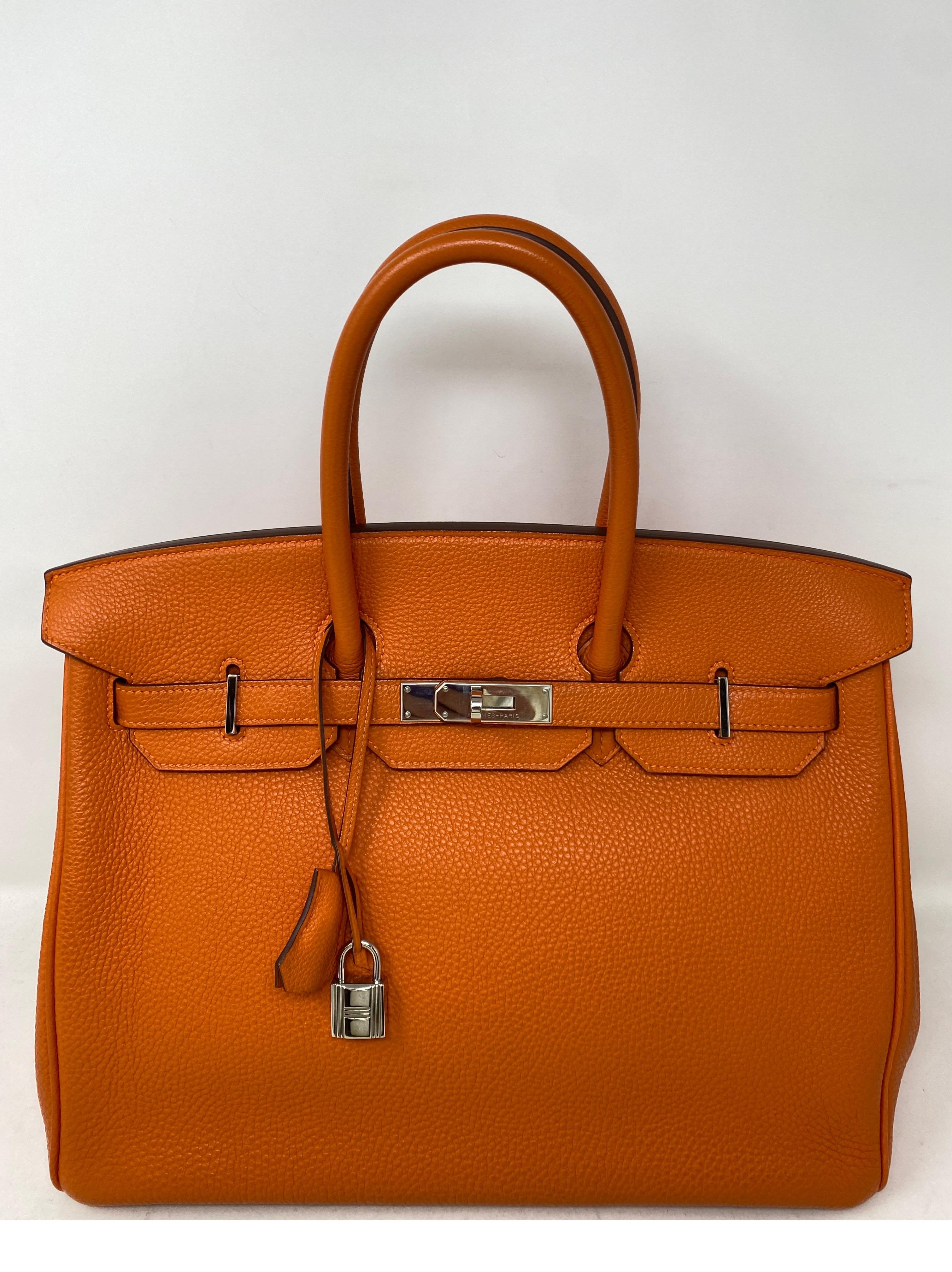 Hermes Orange Birkin 35 Bag  15