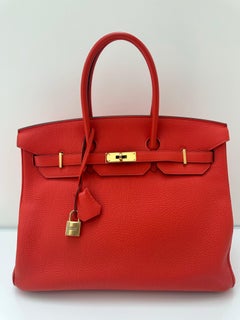 Borsa Birkin 35 arancione di Hermes