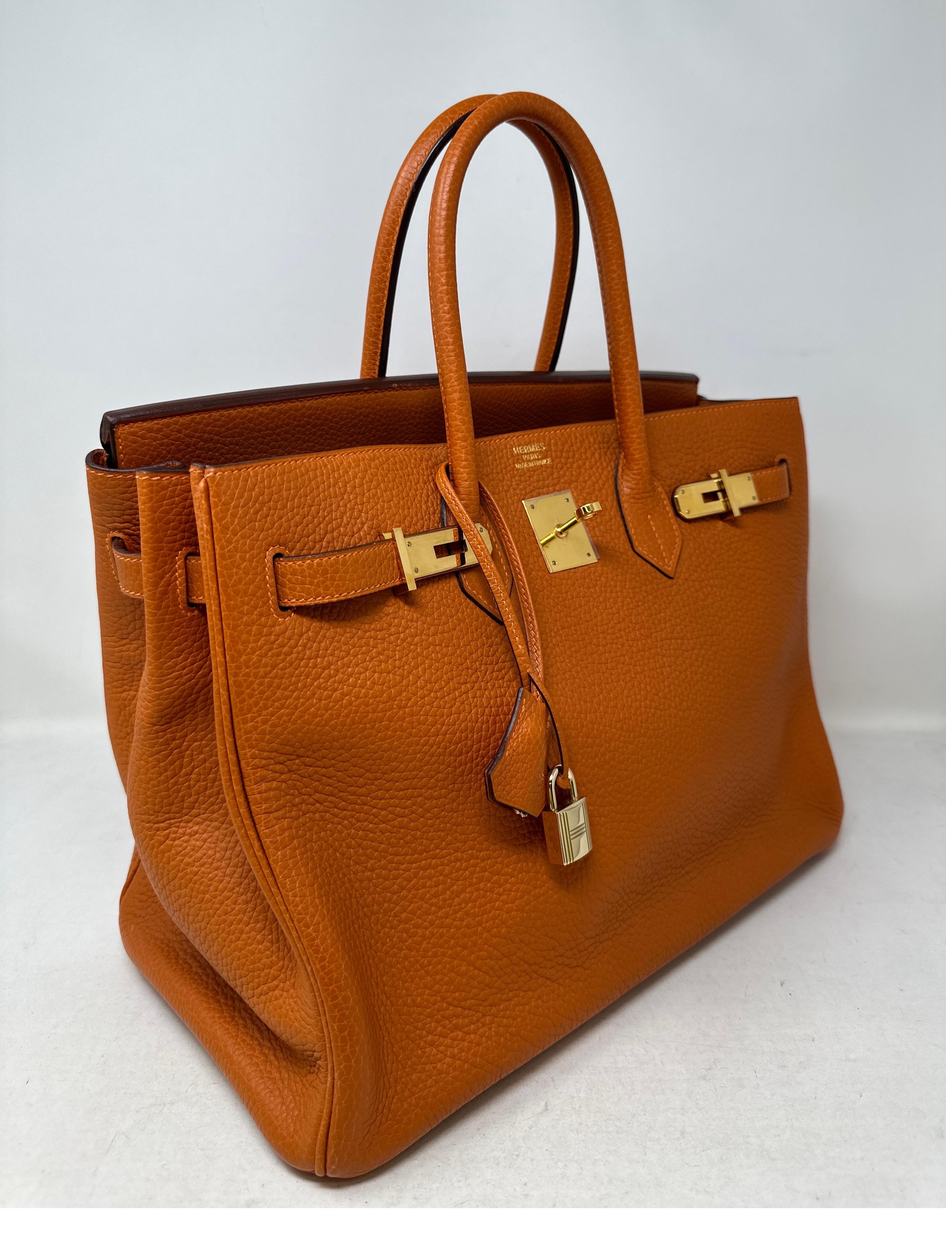 Women's or Men's Hermes Orange Birkin 35 Bag