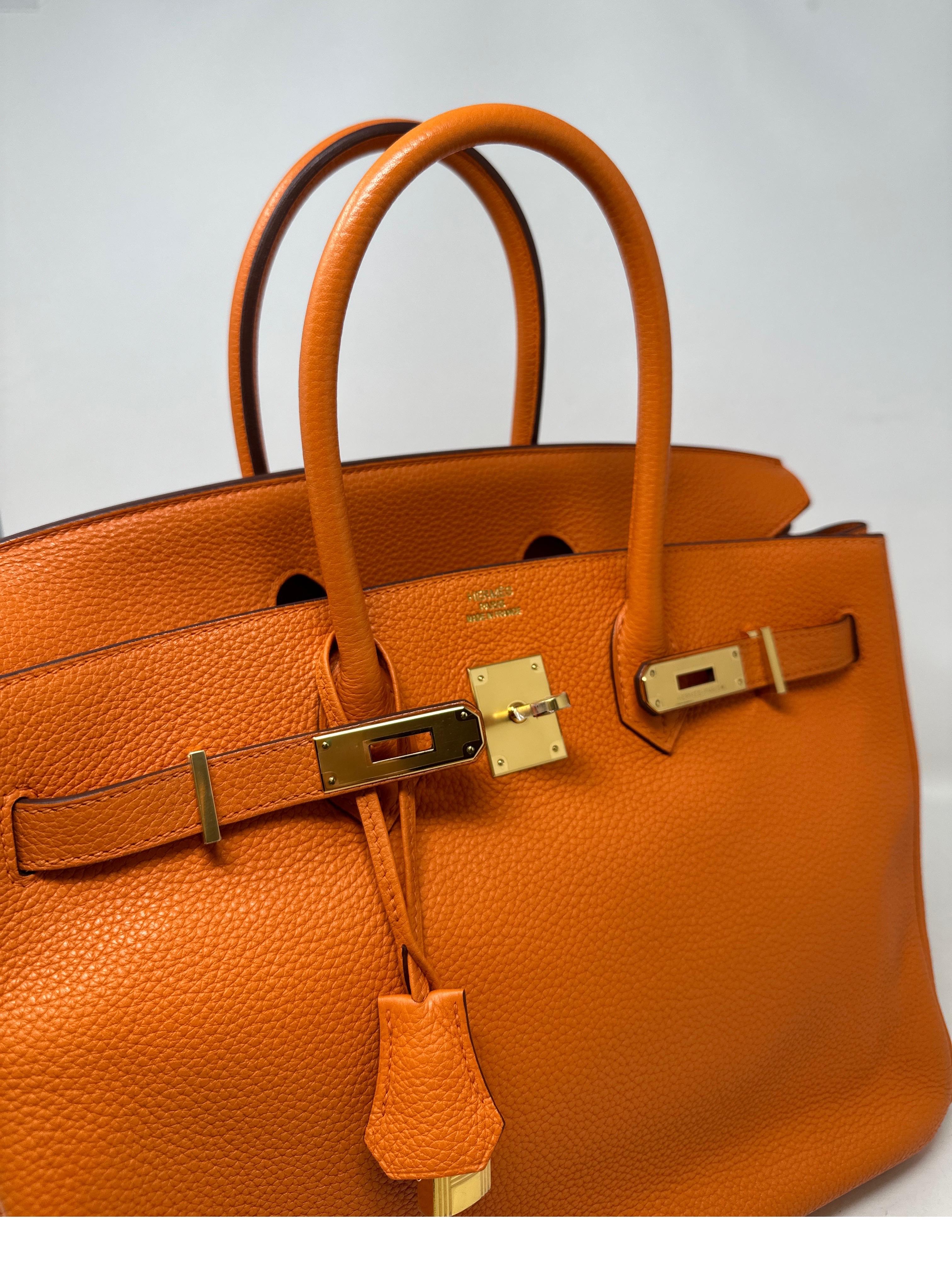 Women's or Men's Hermes Orange Birkin 35 Bag