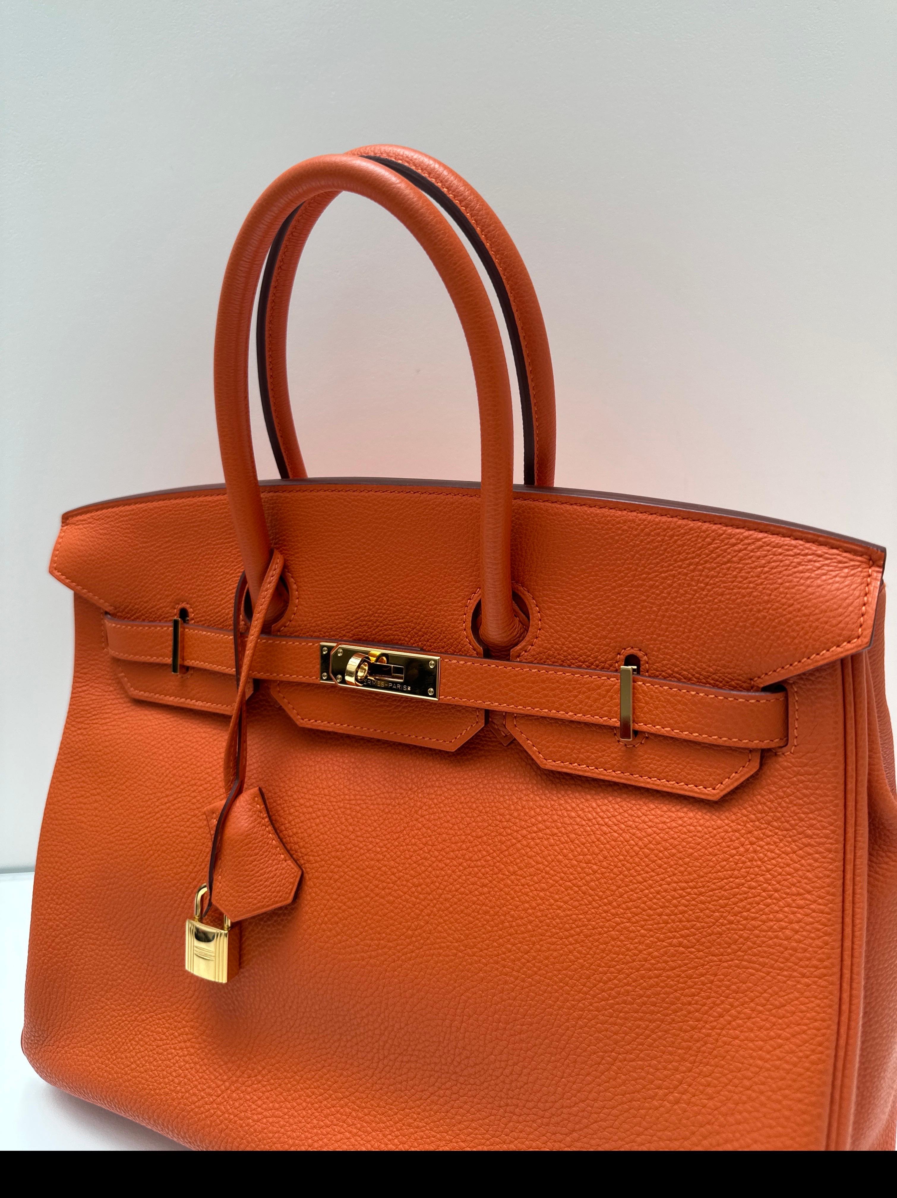 Femenino o masculino Bolso Hermes Birkin 35 naranja en venta