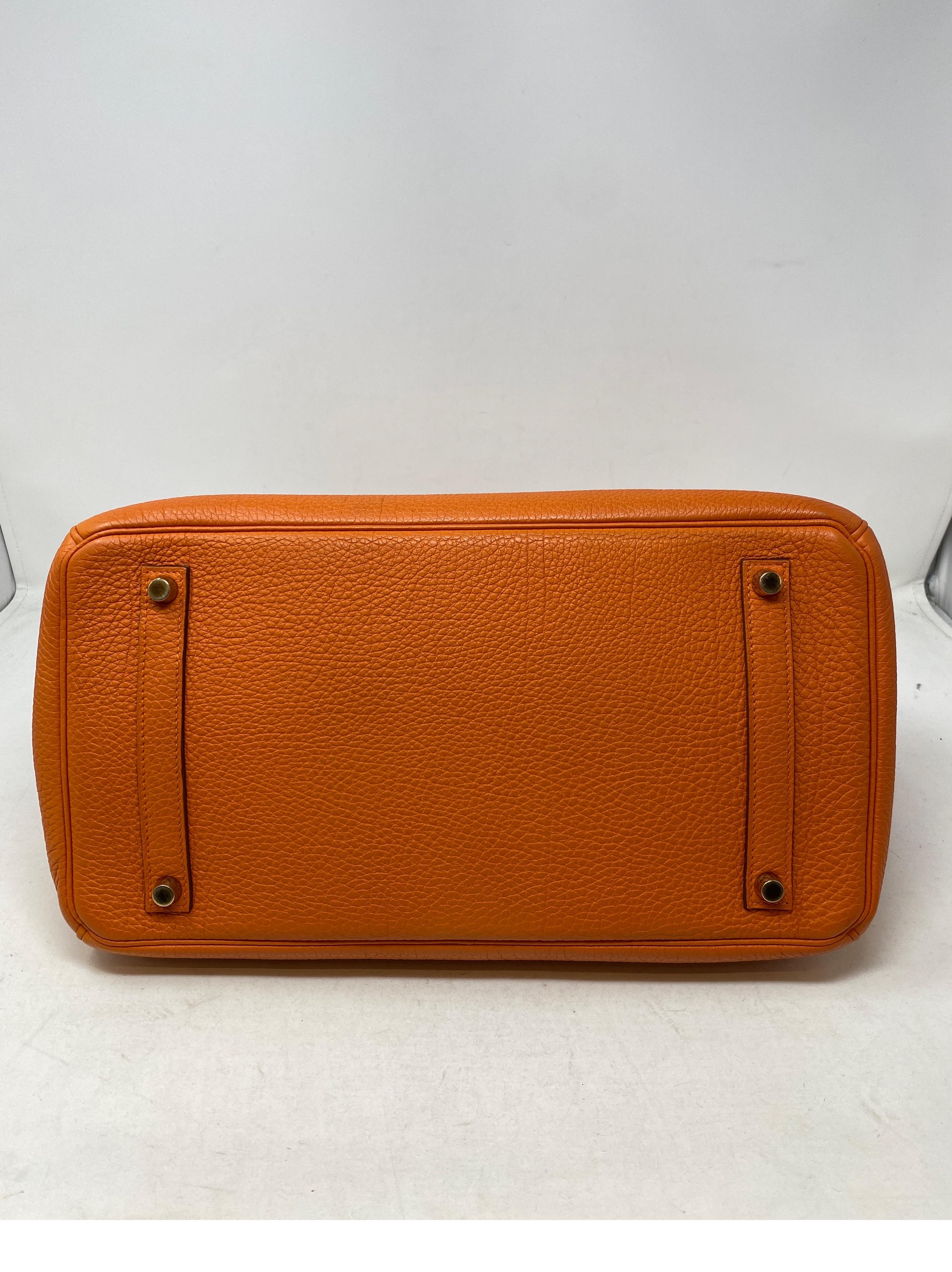 Women's or Men's Hermes Orange Birkin 35 Bag 