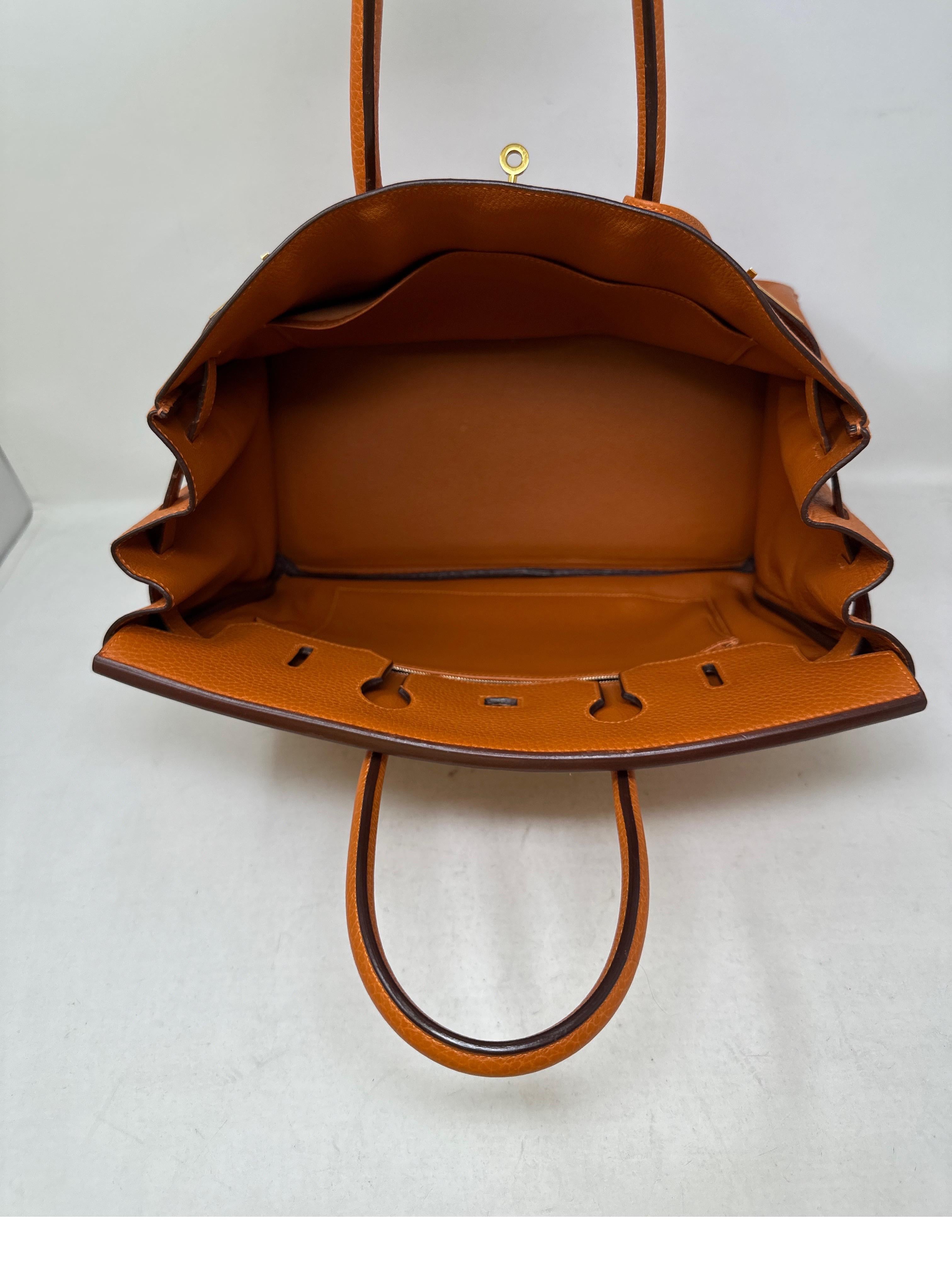 Hermes Orange Birkin 35 Bag 2