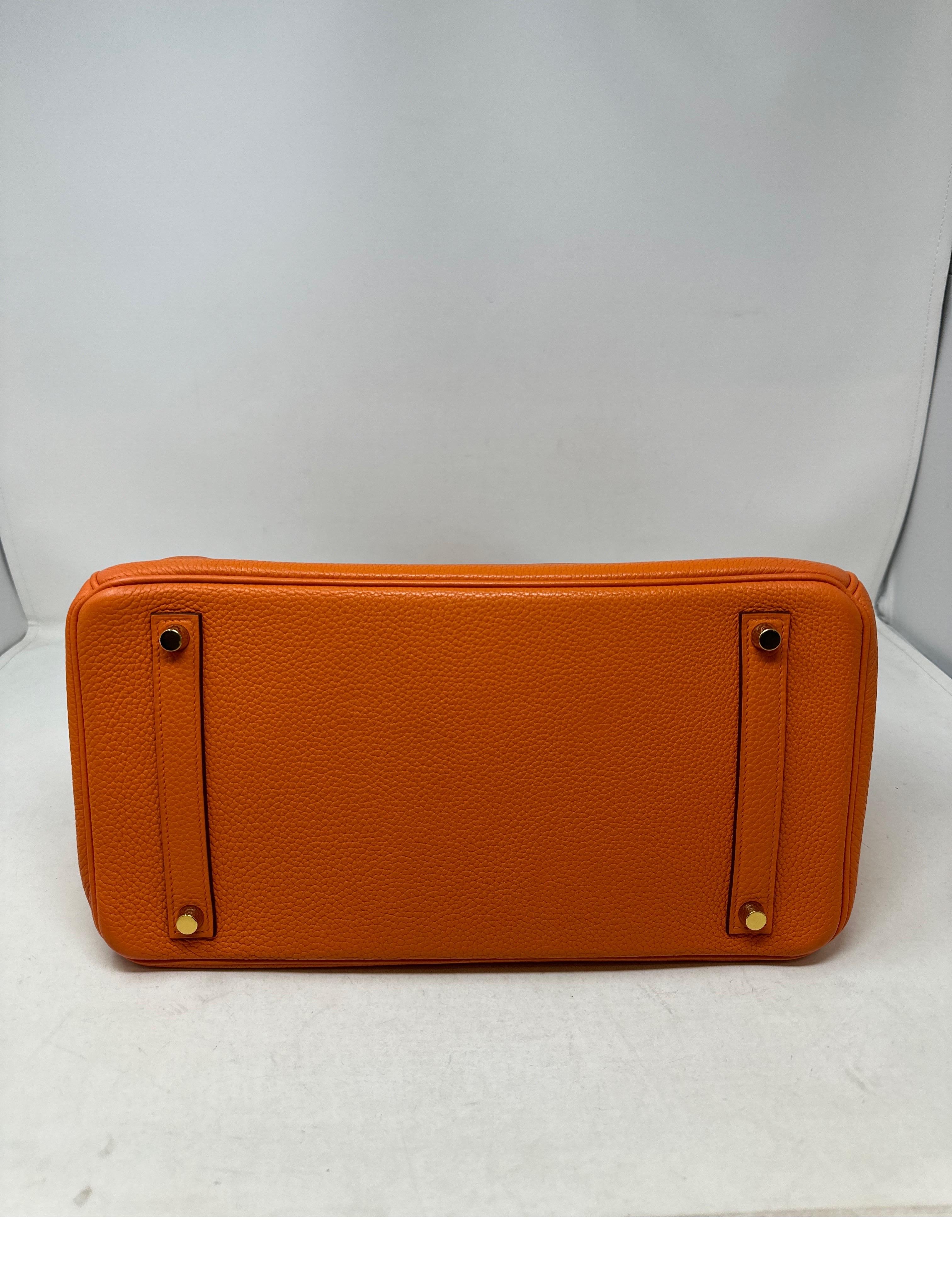 Hermes Orange Birkin 35 Bag 2