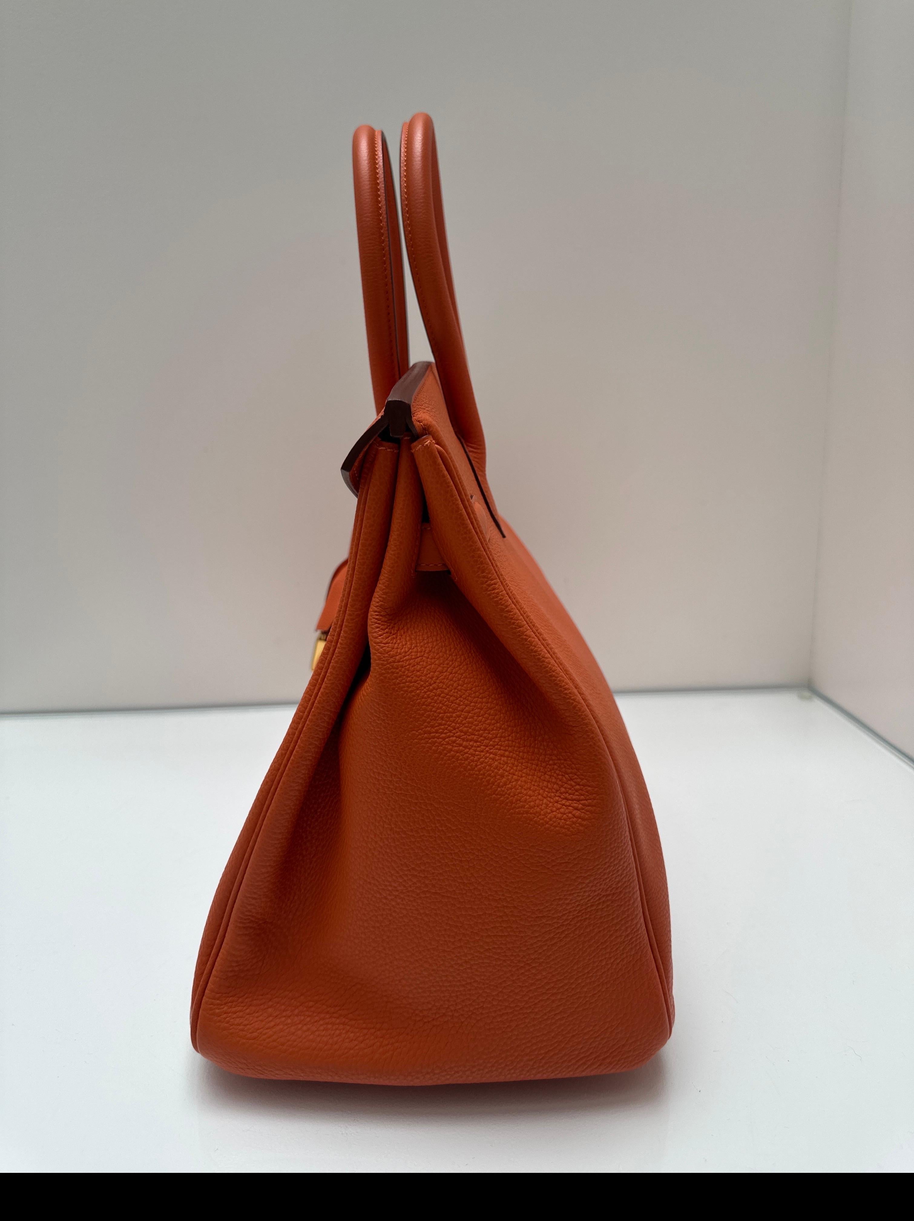 Bolso Hermes Birkin 35 naranja en venta 1